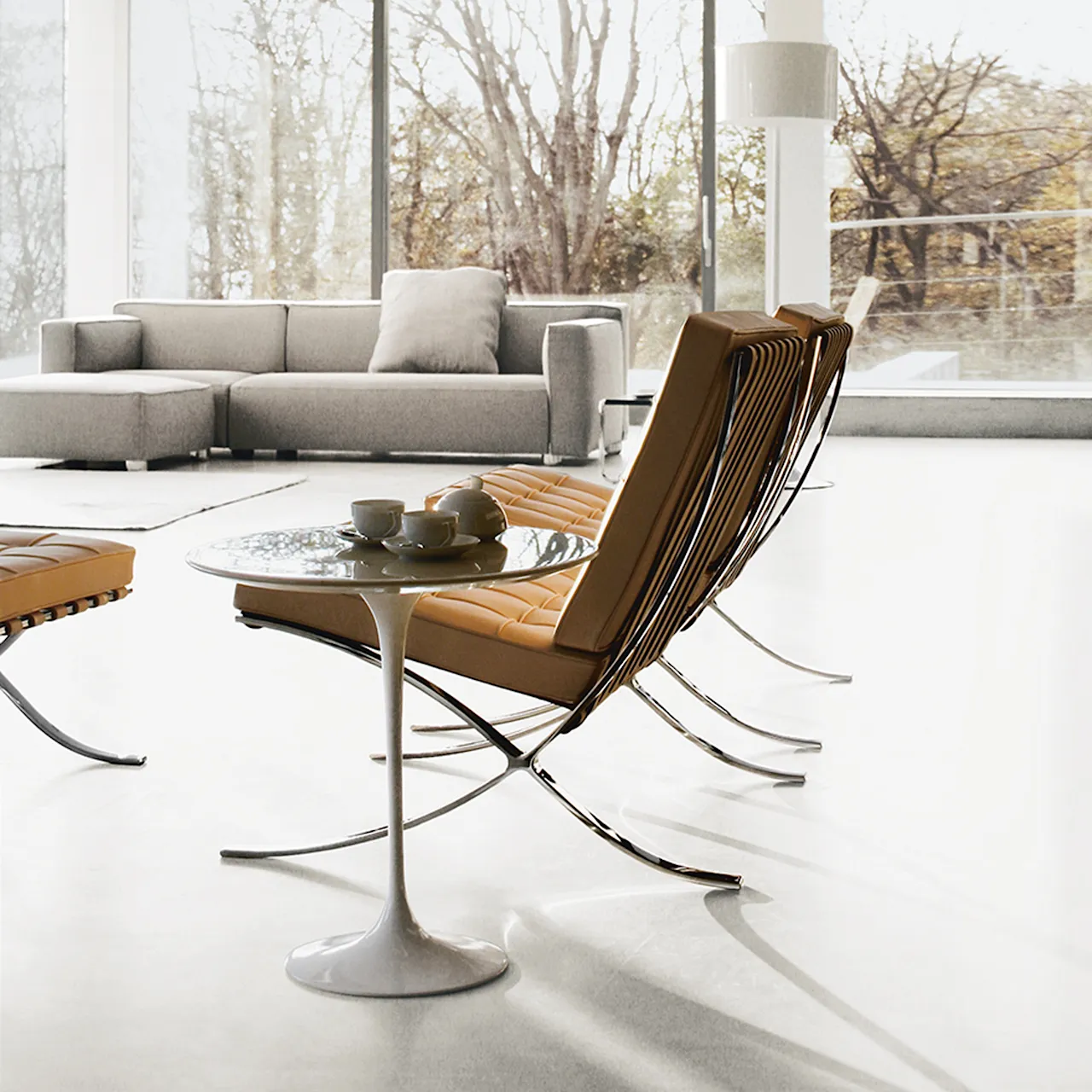 Saarinen Oval Table White - Lille bord