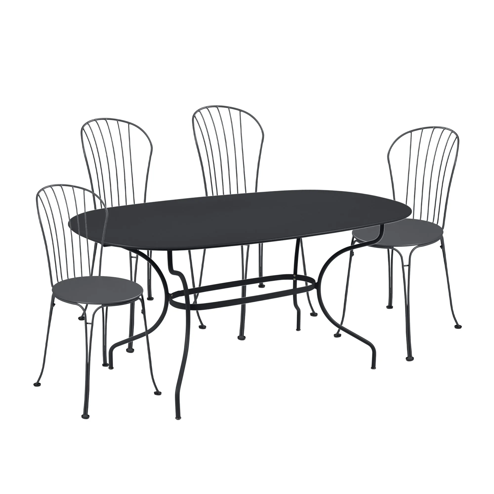 Opera+ dining set ovlat table & 4 chairs - 1