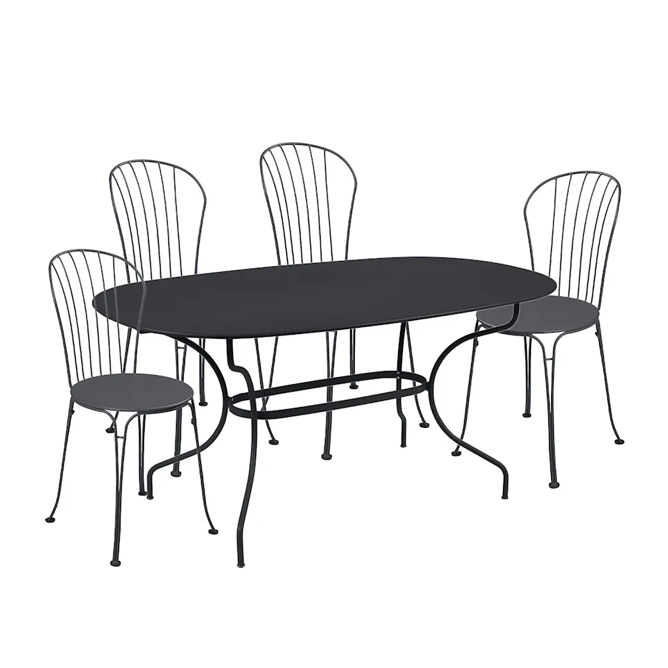Opera+ dining set ovlat table & 4 chairs