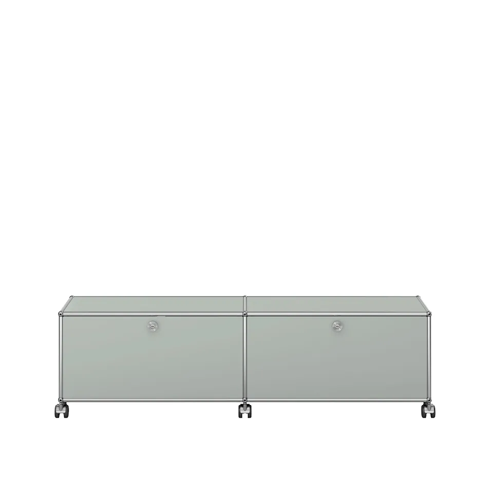 USM Haller 43 Low media unit, Light Gray