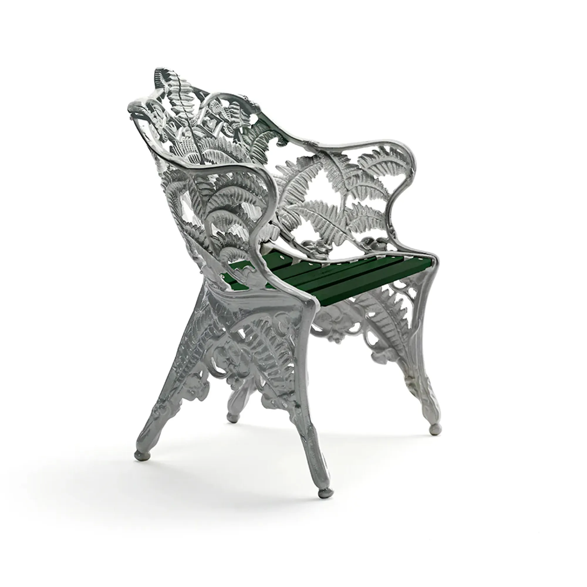 Classic Armchair Green Lacquered Pine Wood - 1