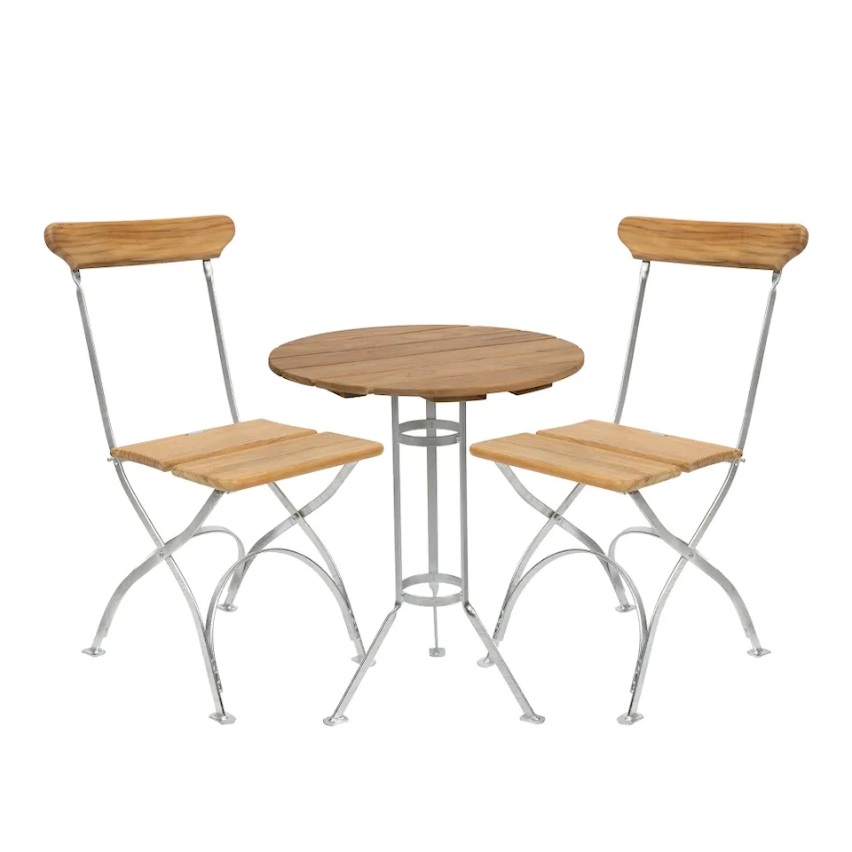 Brewery series dining set with three-legged table & 2 brewery chairs