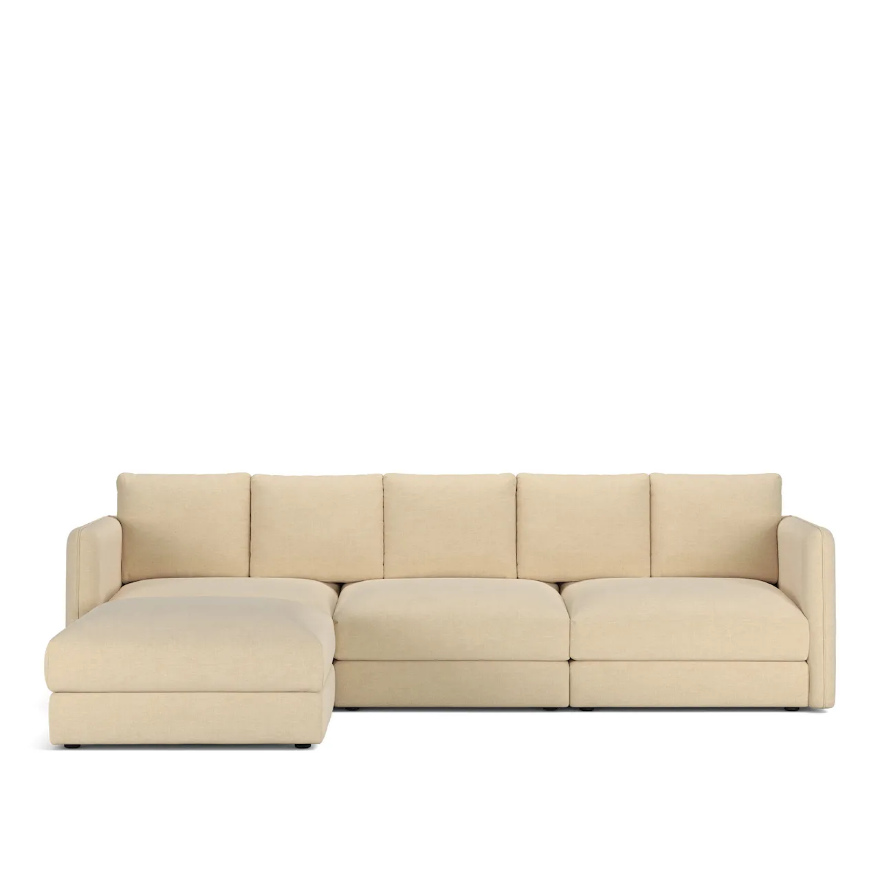 Pavarotti 3-Seater + Footstool, Removable Cover, Cushion Variant 02, Sienna 03