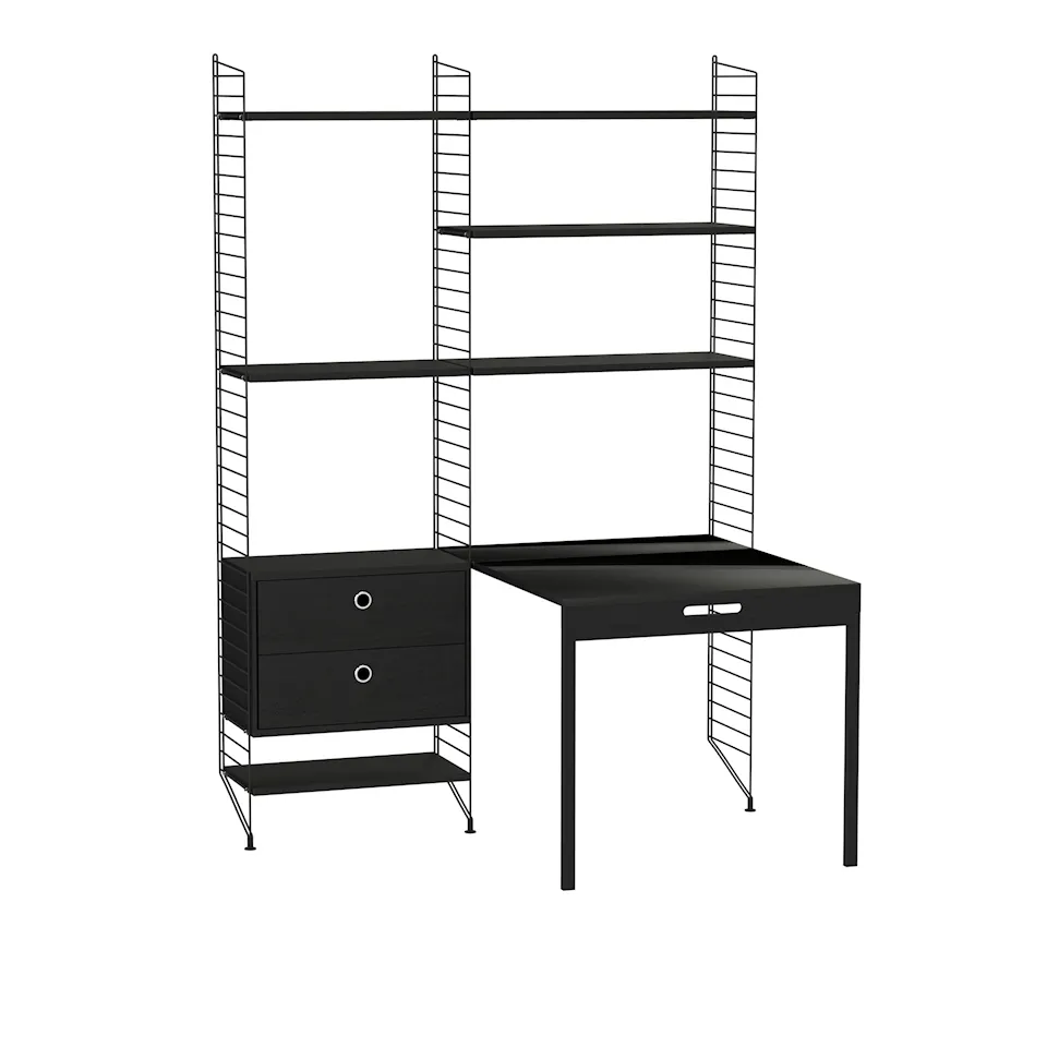 Office shelving system E black/black
