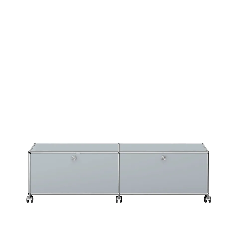 USM Haller 43 Low media unit, USM Matte Silver