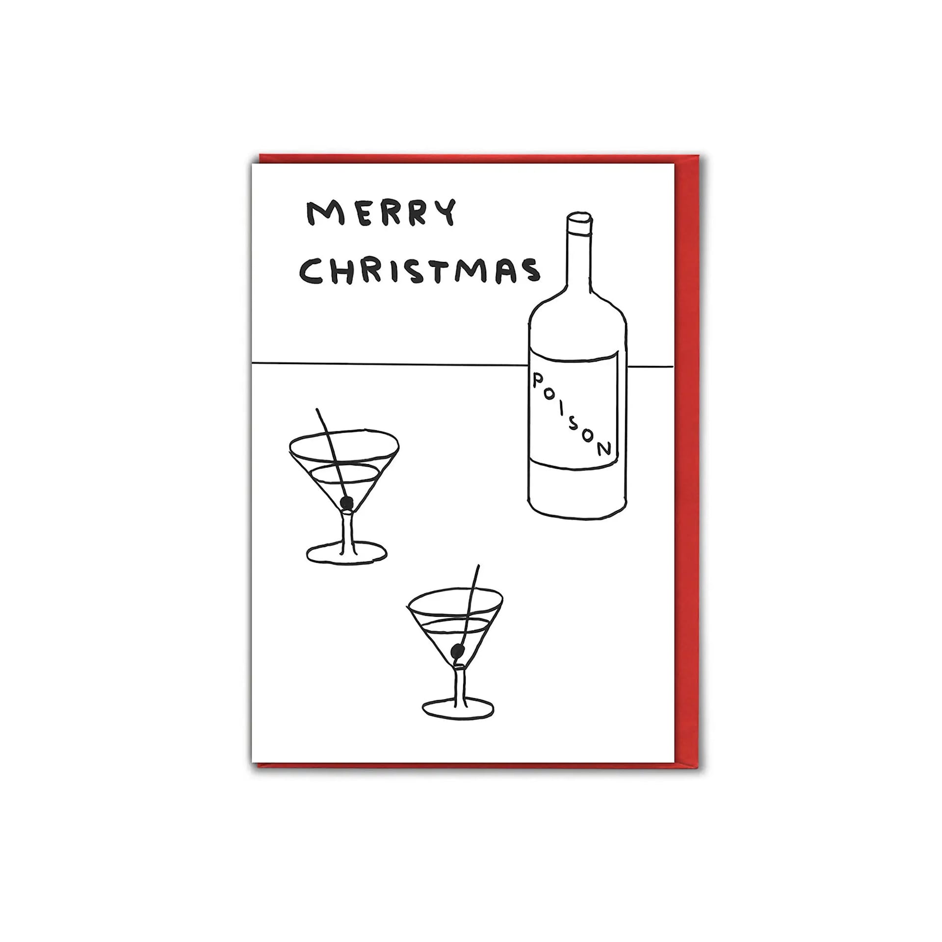 David Shrigley Christmas Poison Card - Holiday Collection - NO GA