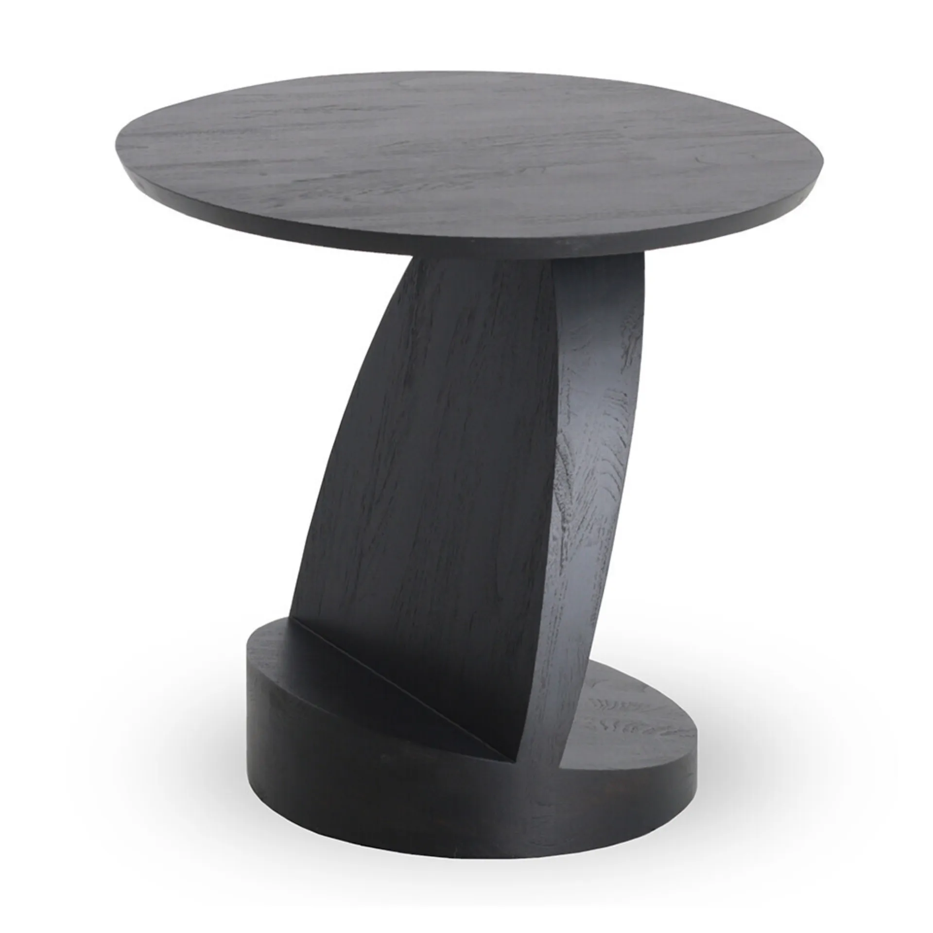 Teak Oblic Black Side Table - Ethnicraft - NO GA