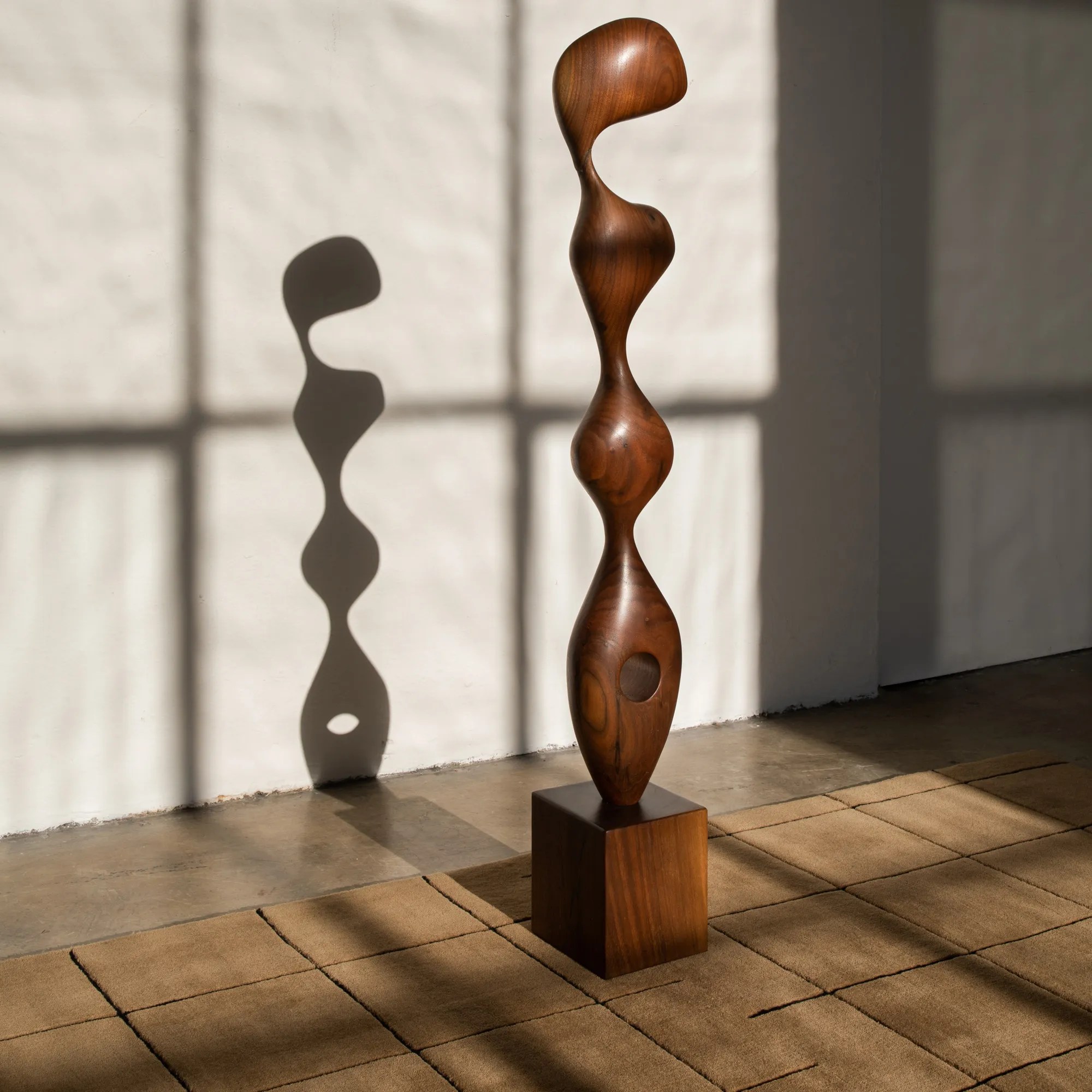 Grid Chestnut/Black Wool Rug - 10