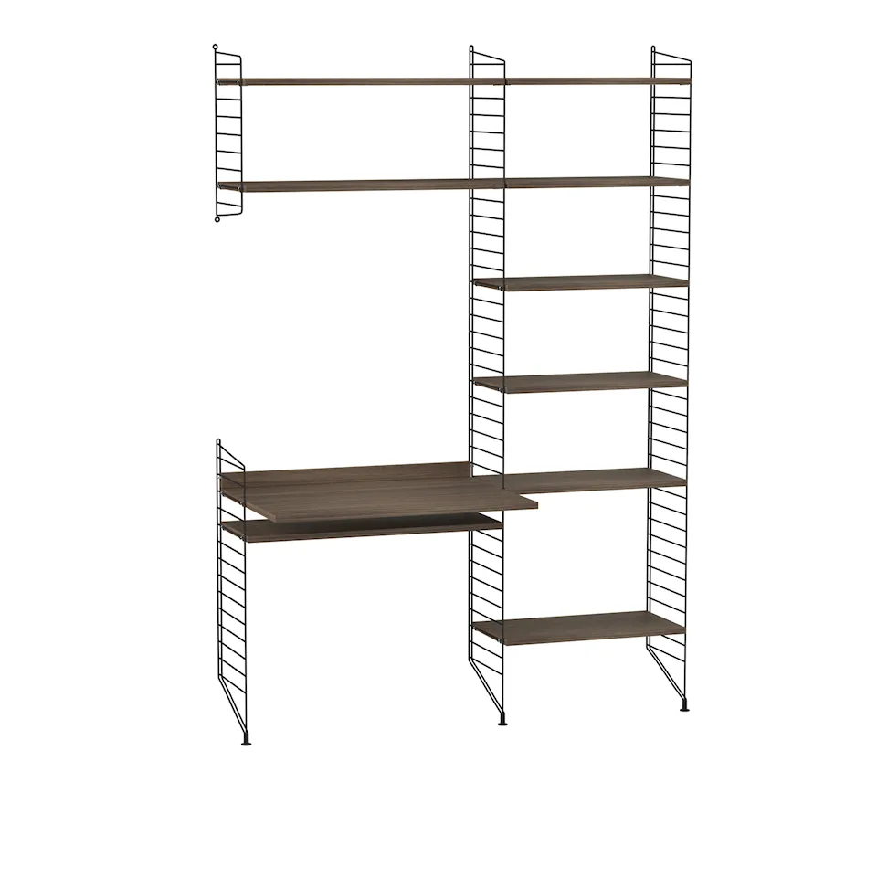 Office shelving system G walnut/black