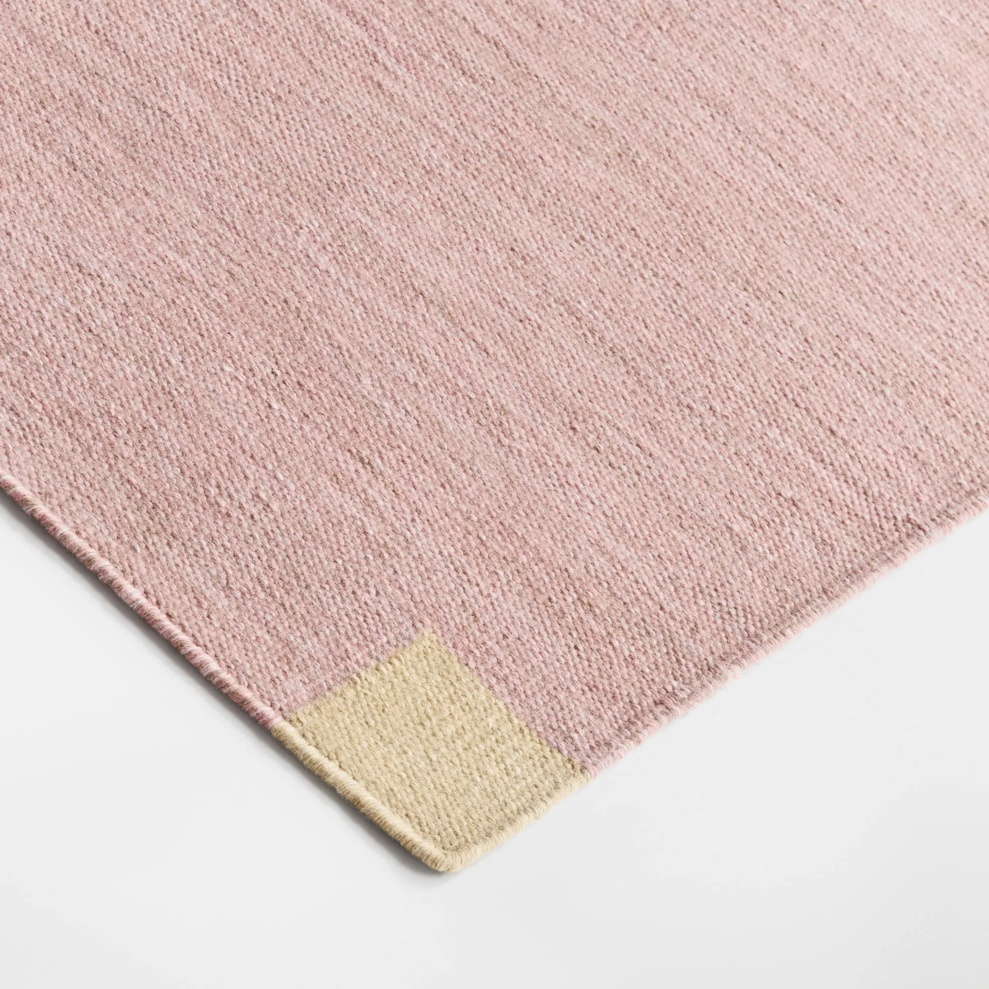 Tradition Solid Pink Wool Rug - 7