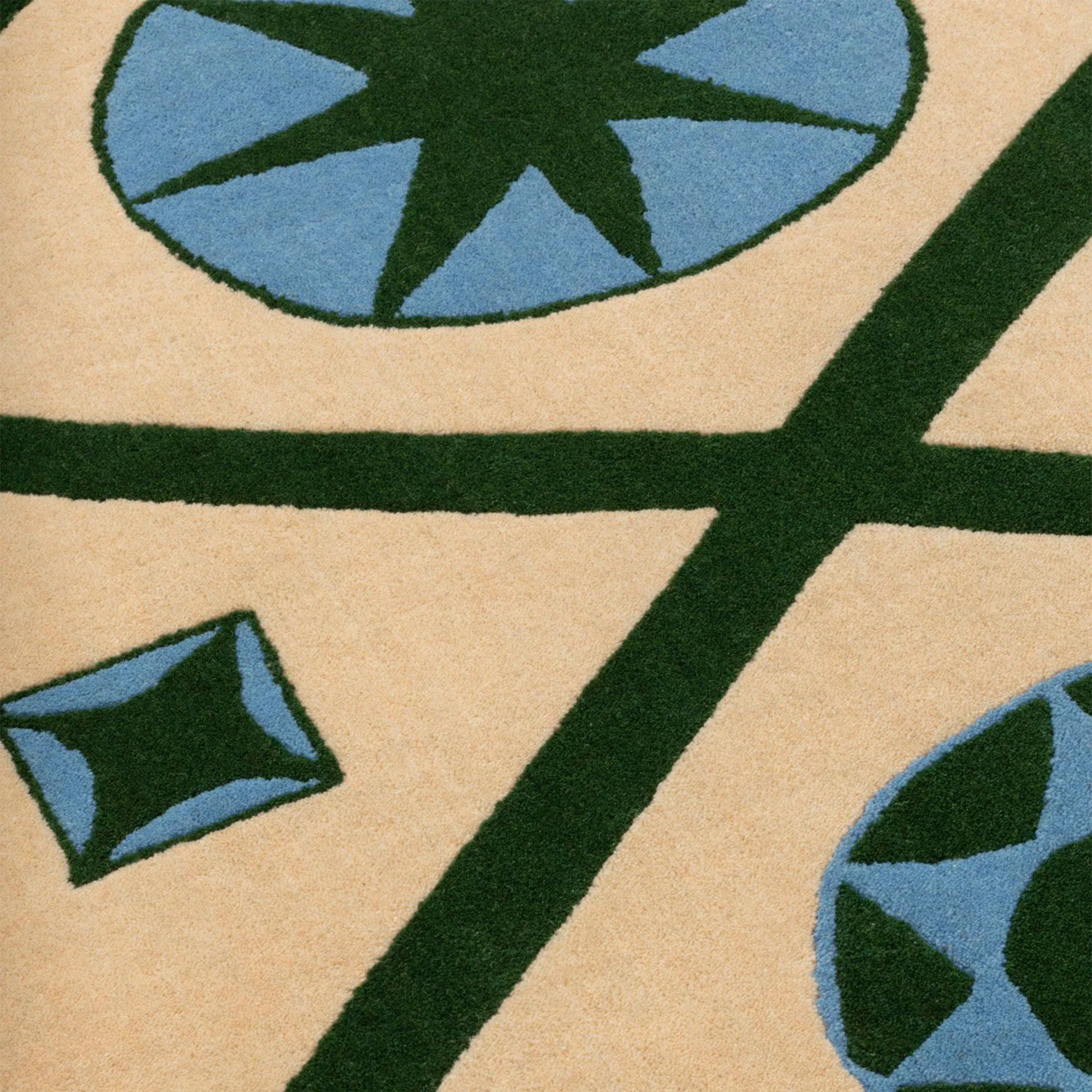 Jewelled Lattice Runner wool rug - 3