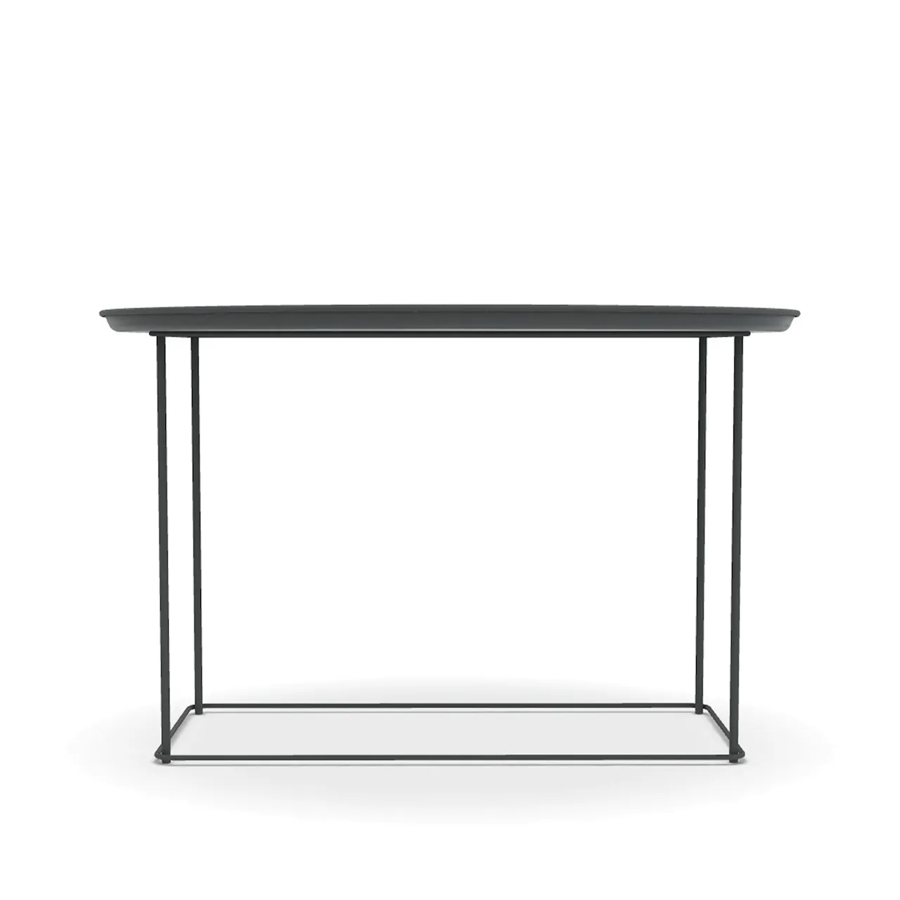 Fat-Fat Outdoor Round Small Table OTF92, Anthracite Painted