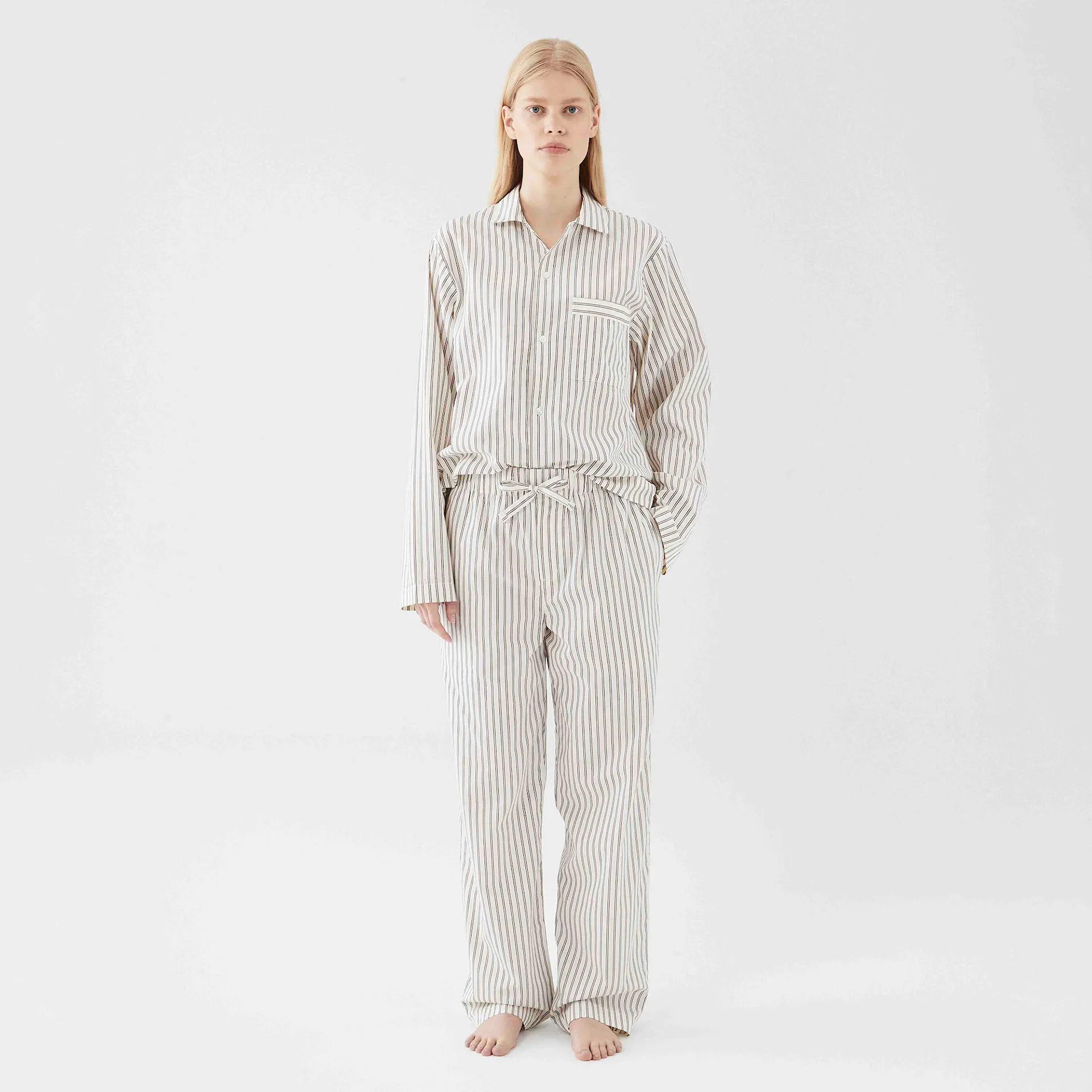 Poplin Sleepwear Shirt Hopper Stripes - TEKLA - NO GA