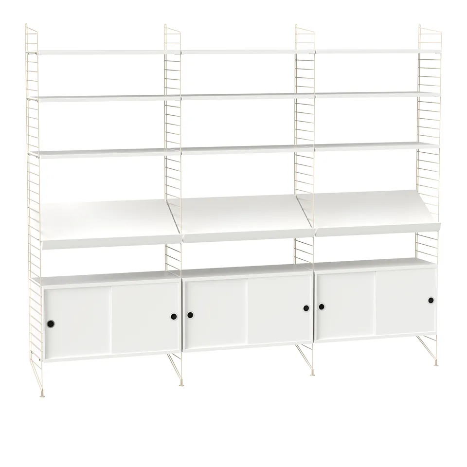 Vardagsrum Hyllsystem G Vit / Beige