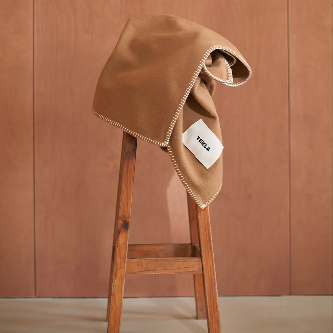 Solid Oak Lambswool Plaid