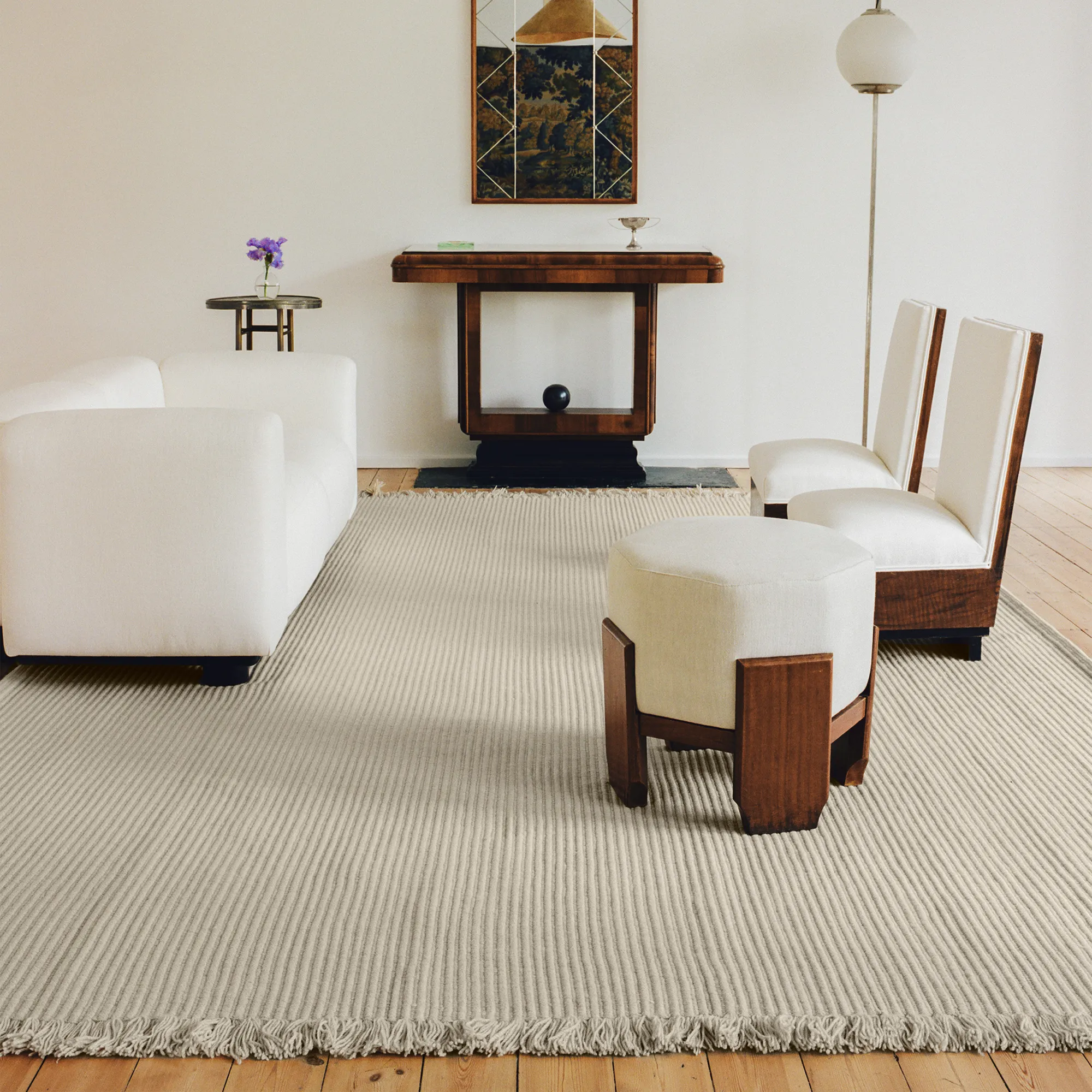 Contour Warm White Wool Rug - 2