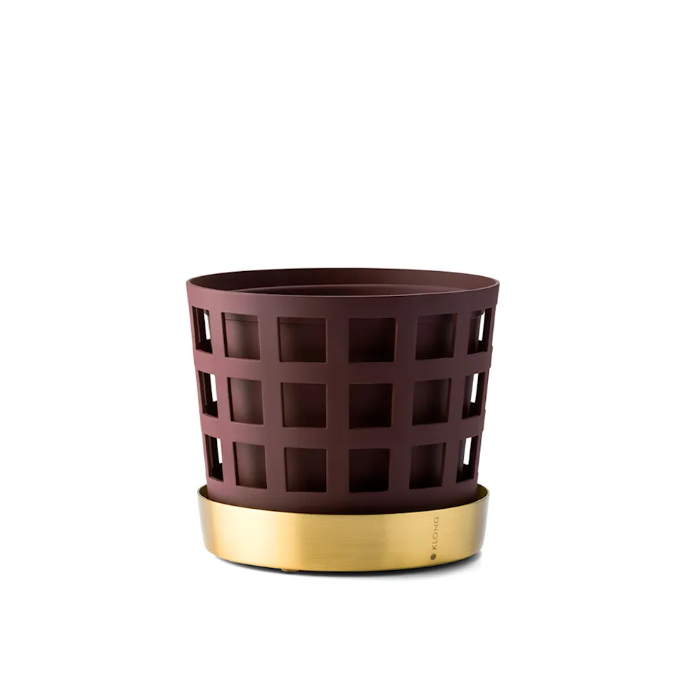 Trio Flower Pot Square - Dark Red