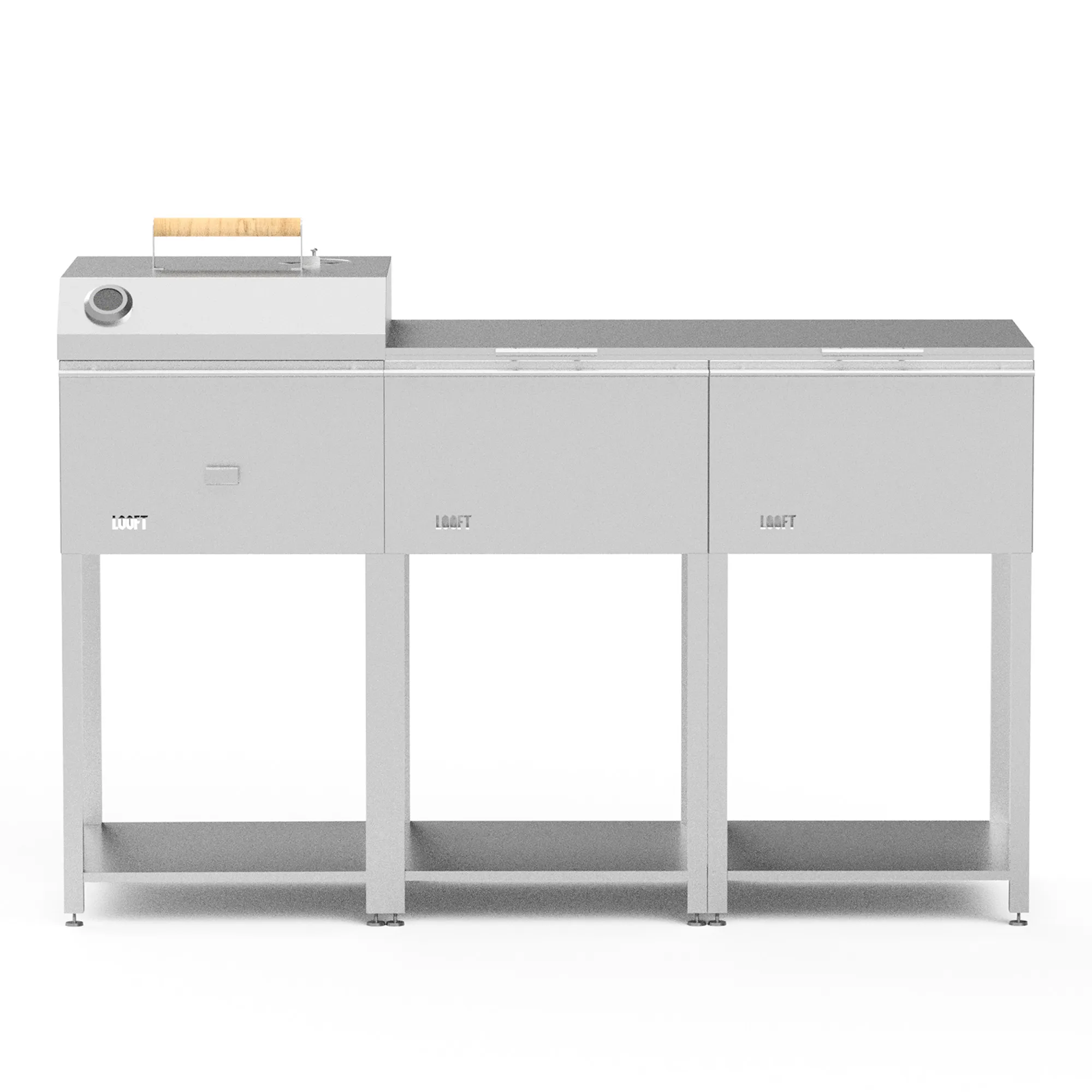 Combinatie A buitenkeuken met houtskoolgrill - 1
