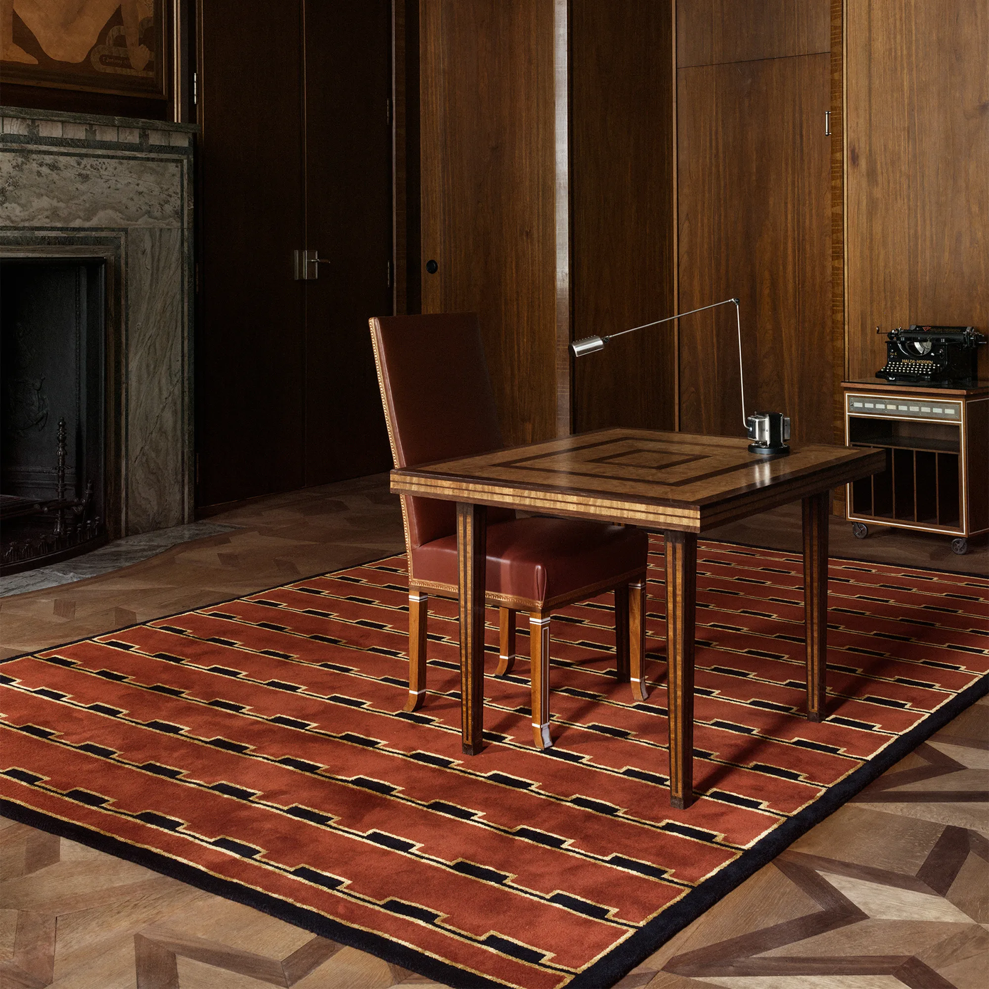 Gild 02 Red Wool Rug