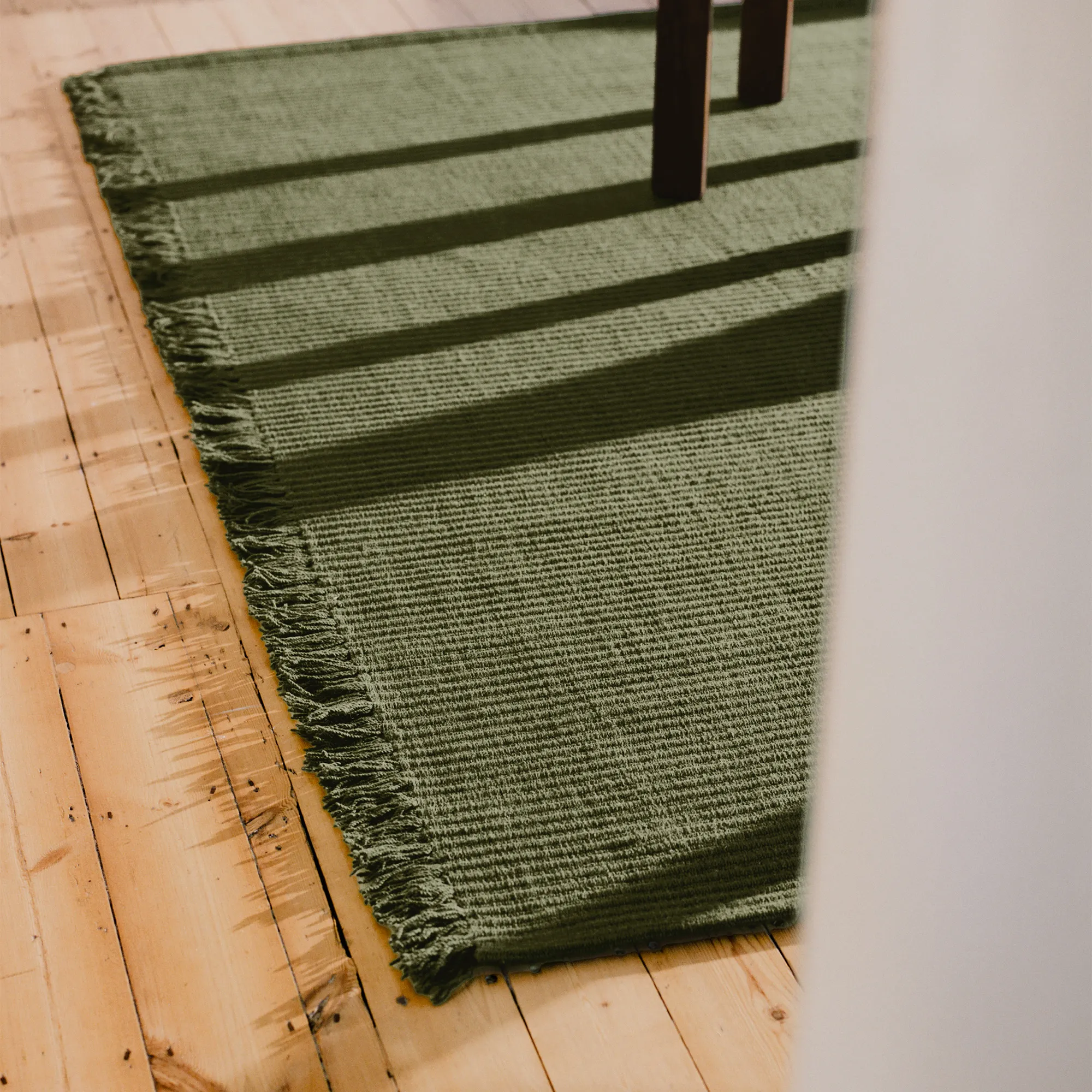 Contour Khaki Green Wool Rug - 3