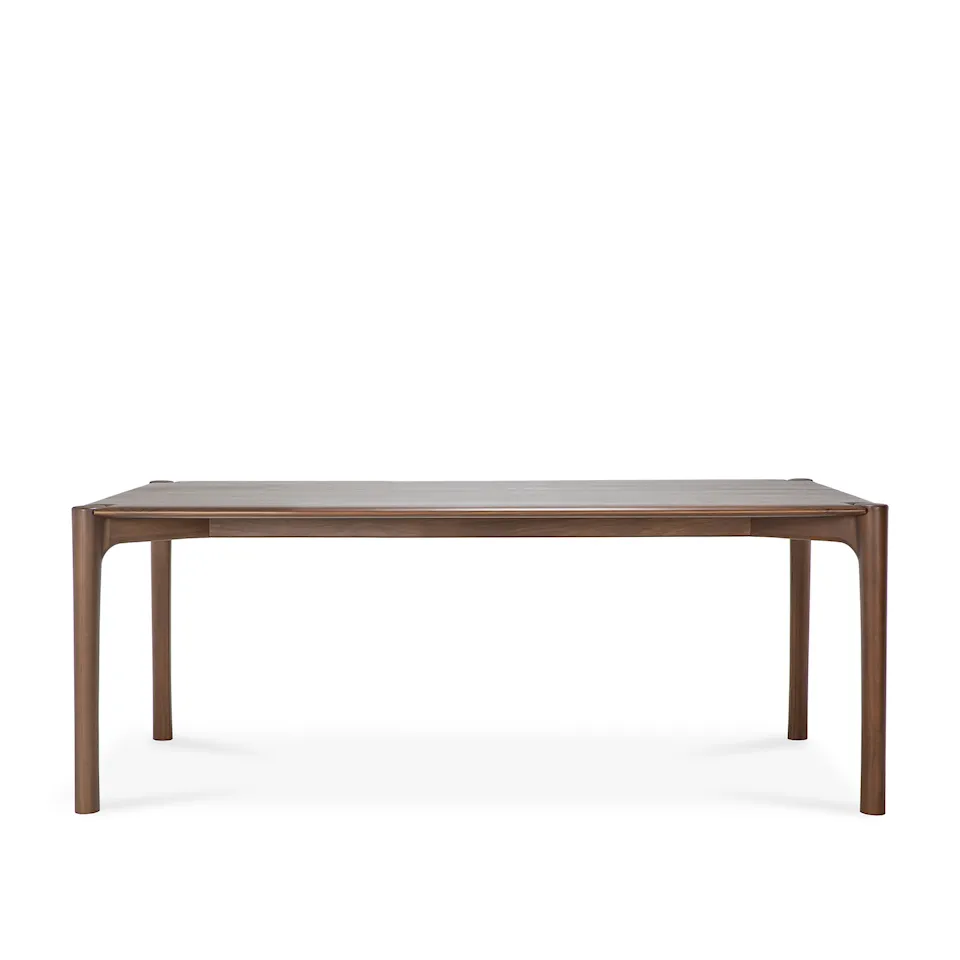 PI Dining Table - Varnished Teak - Brown - Rectangular, 200 x 95 cm