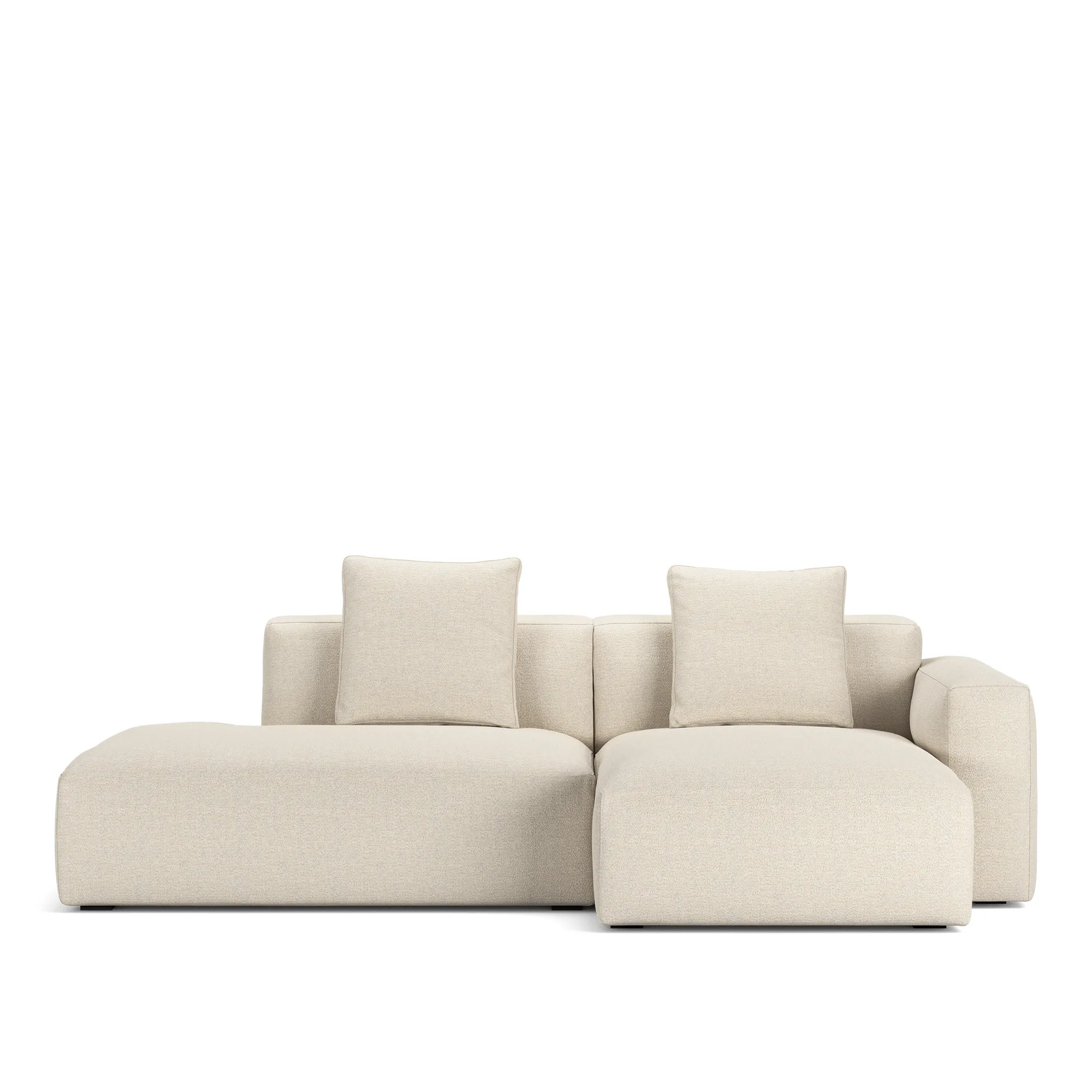 Brick 2-Seater Chaise Lounge Open End Left - 10