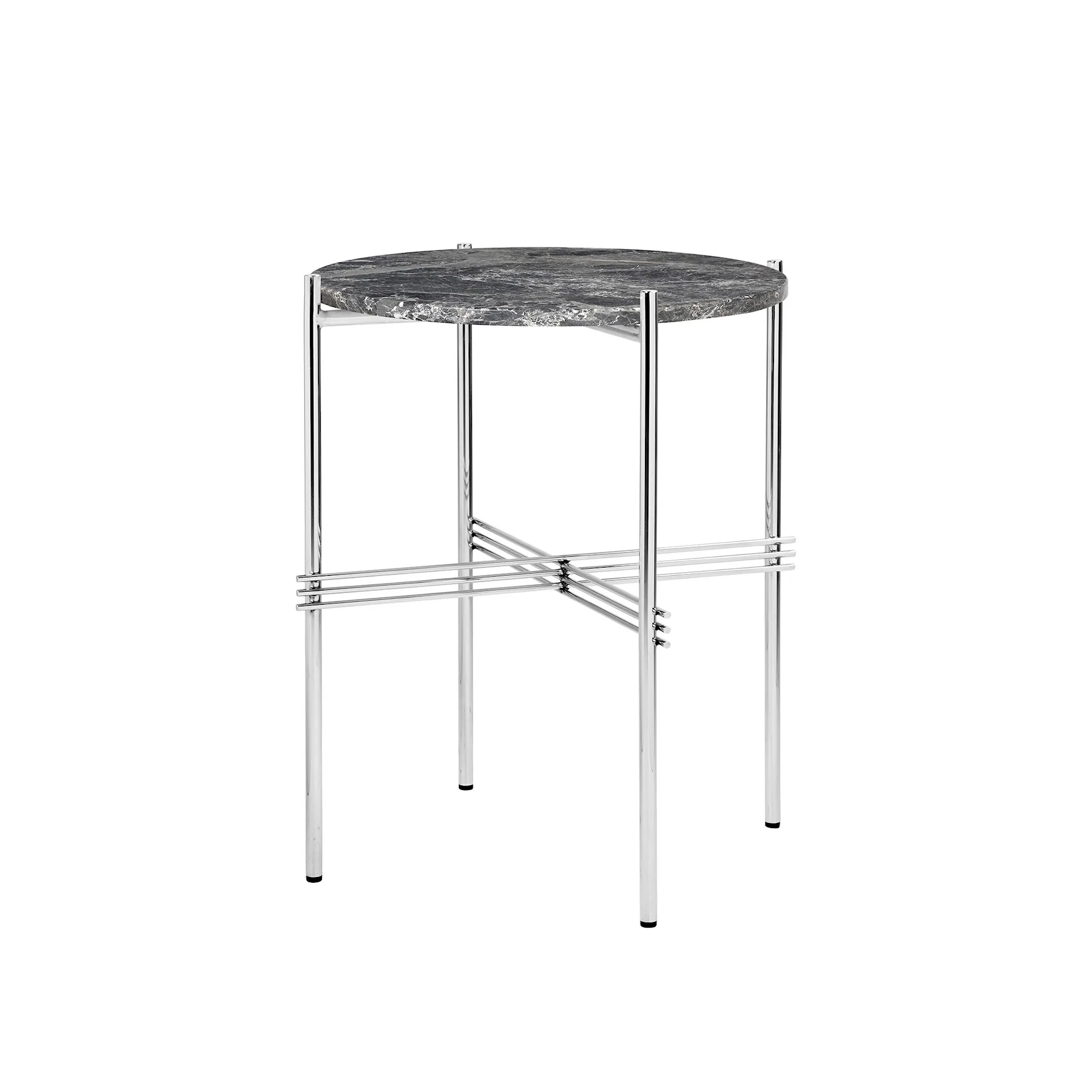 TS Side Table - Round, Ø40 Polished Steel Base - Gubi - GamFratesi - NO GA