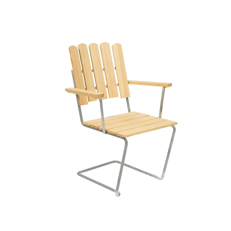 A2 Armchair - Pinewood/Steel