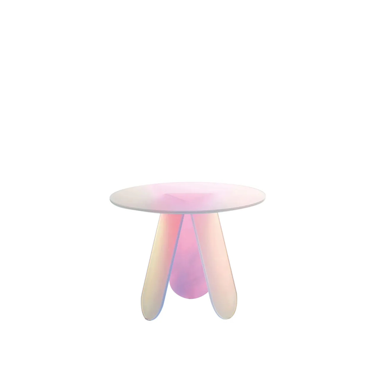 SHI01 Shimmer Side Table, Transparent glass, Ø52