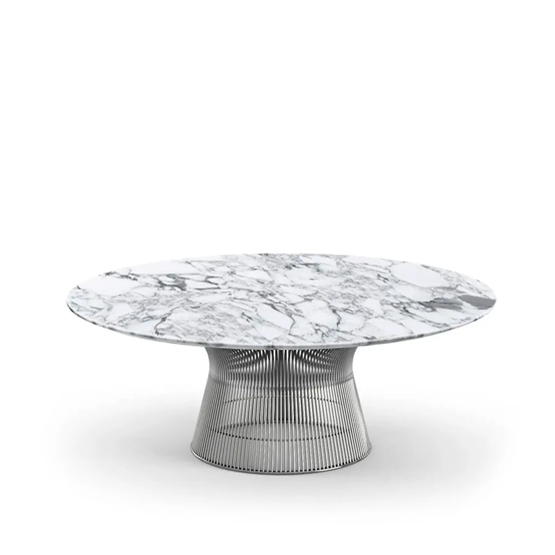 Platner Coffee Table Ø 92 cm Polished Nickel - Knoll - Warren Platner - NO GA