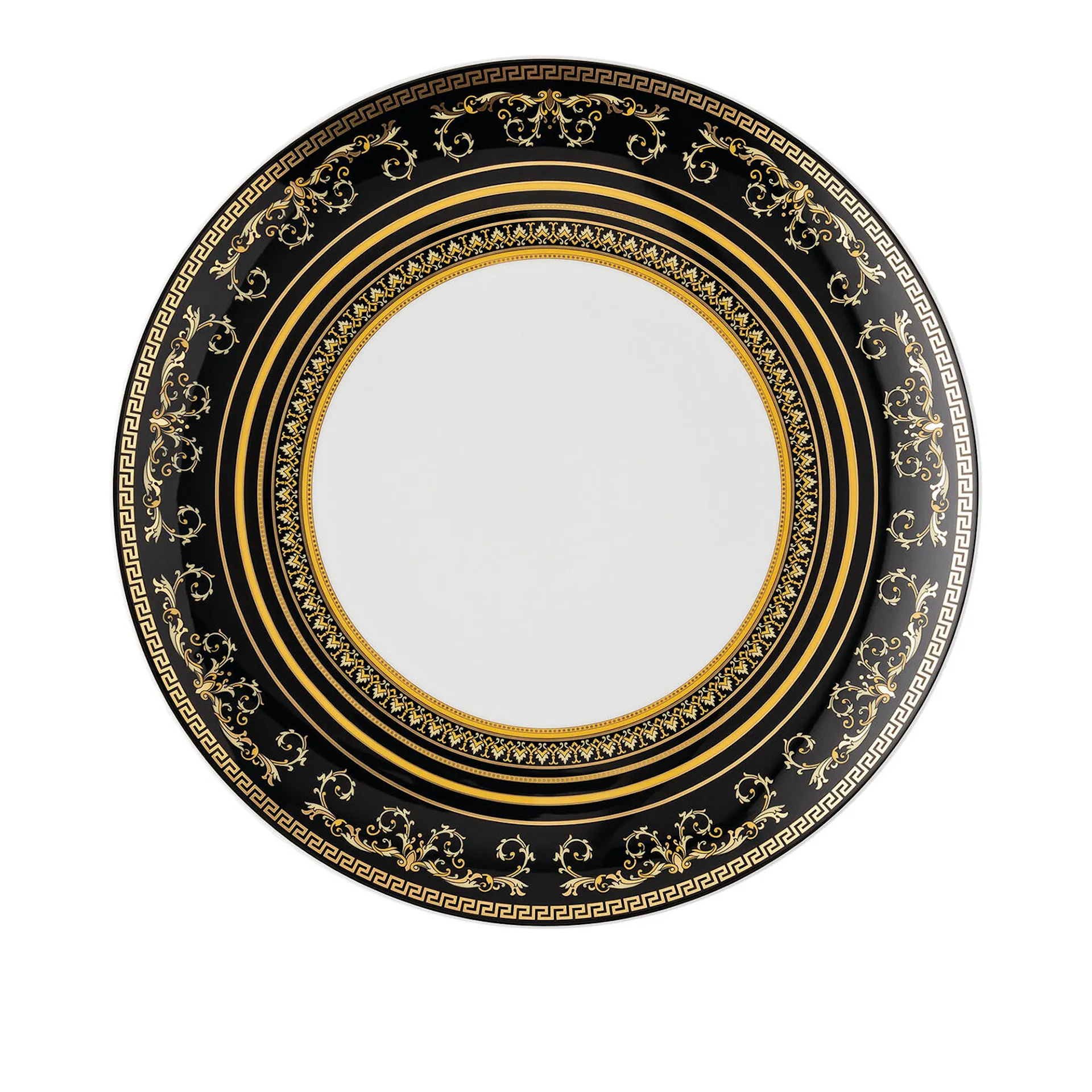 Virtus Gala Black, 28 cm Dinner Plate - Versace - NO GA