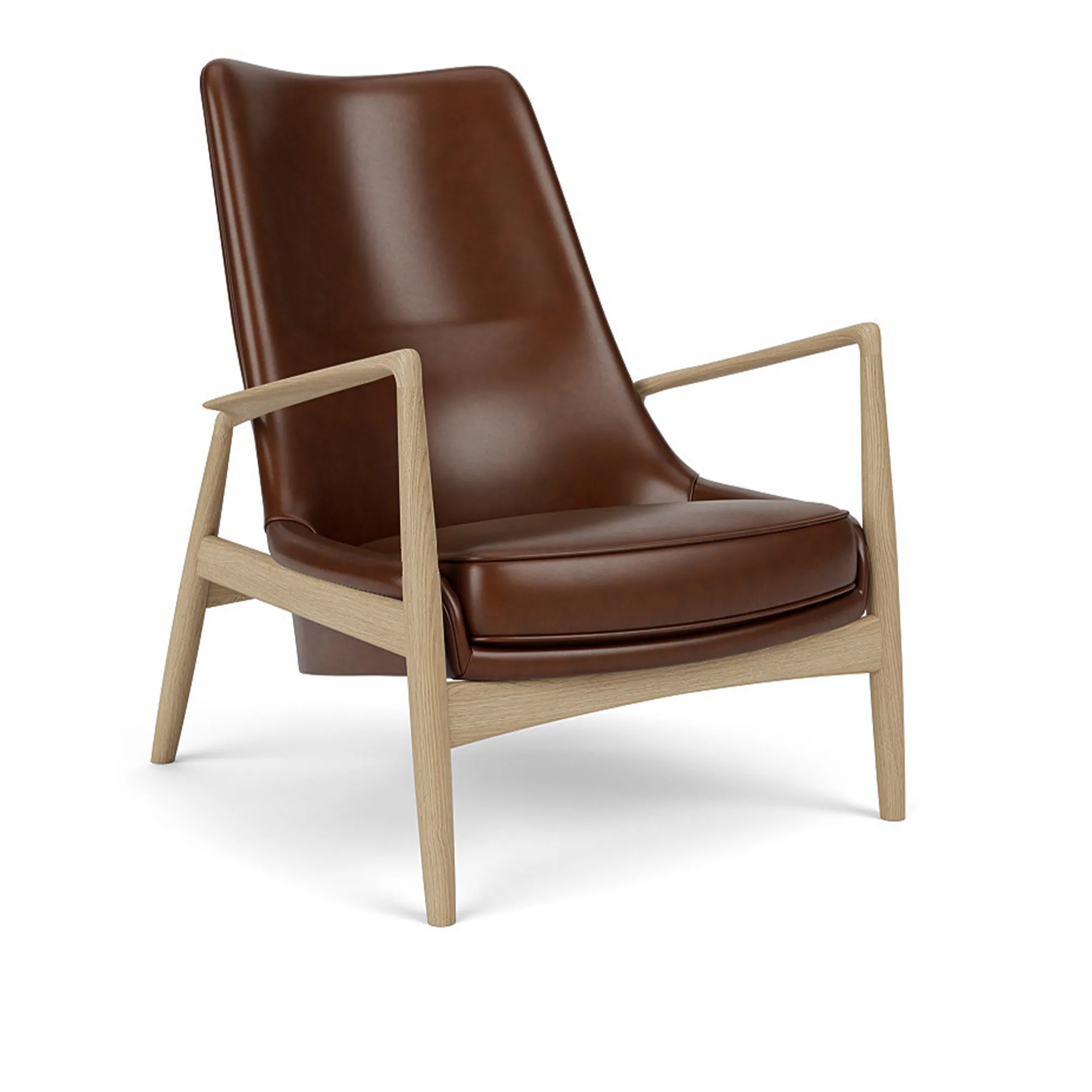 The Seal Lounge Chair High Natural Oak