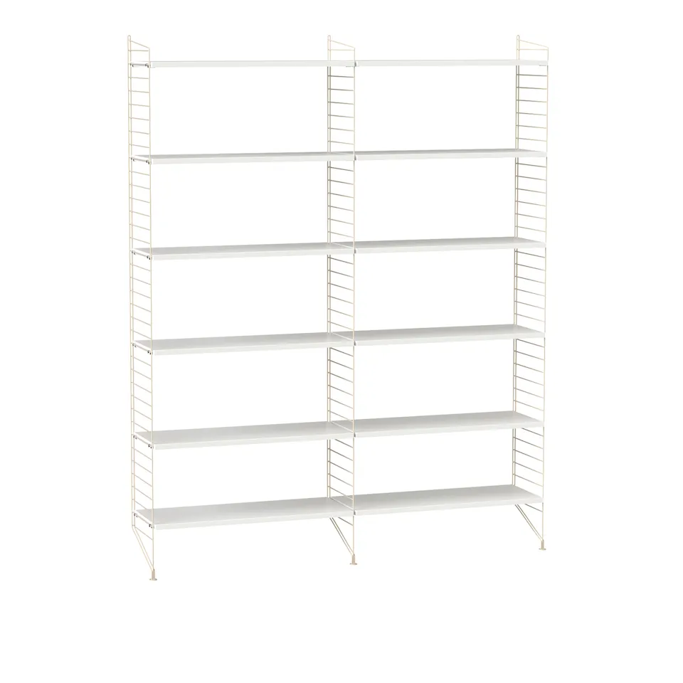 Living room shelf system A white/beige