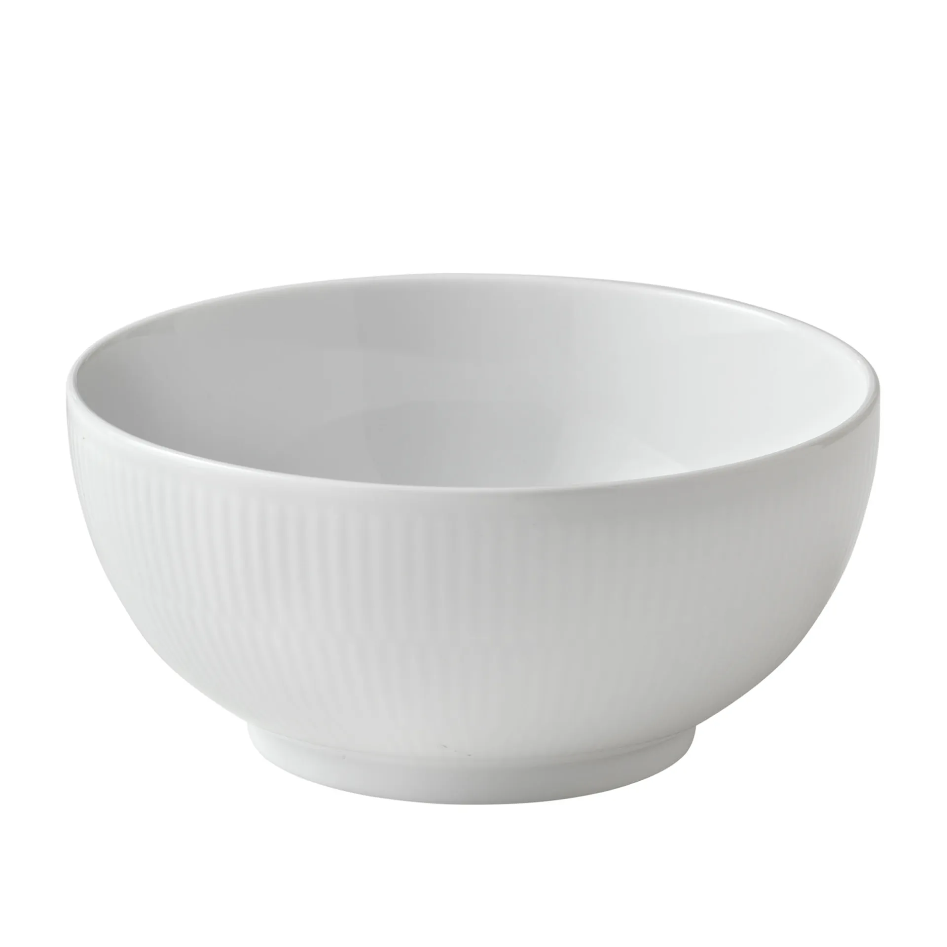 White Fluted Bowl 1.1 L / 18 cm - Royal Copenhagen - NO GA