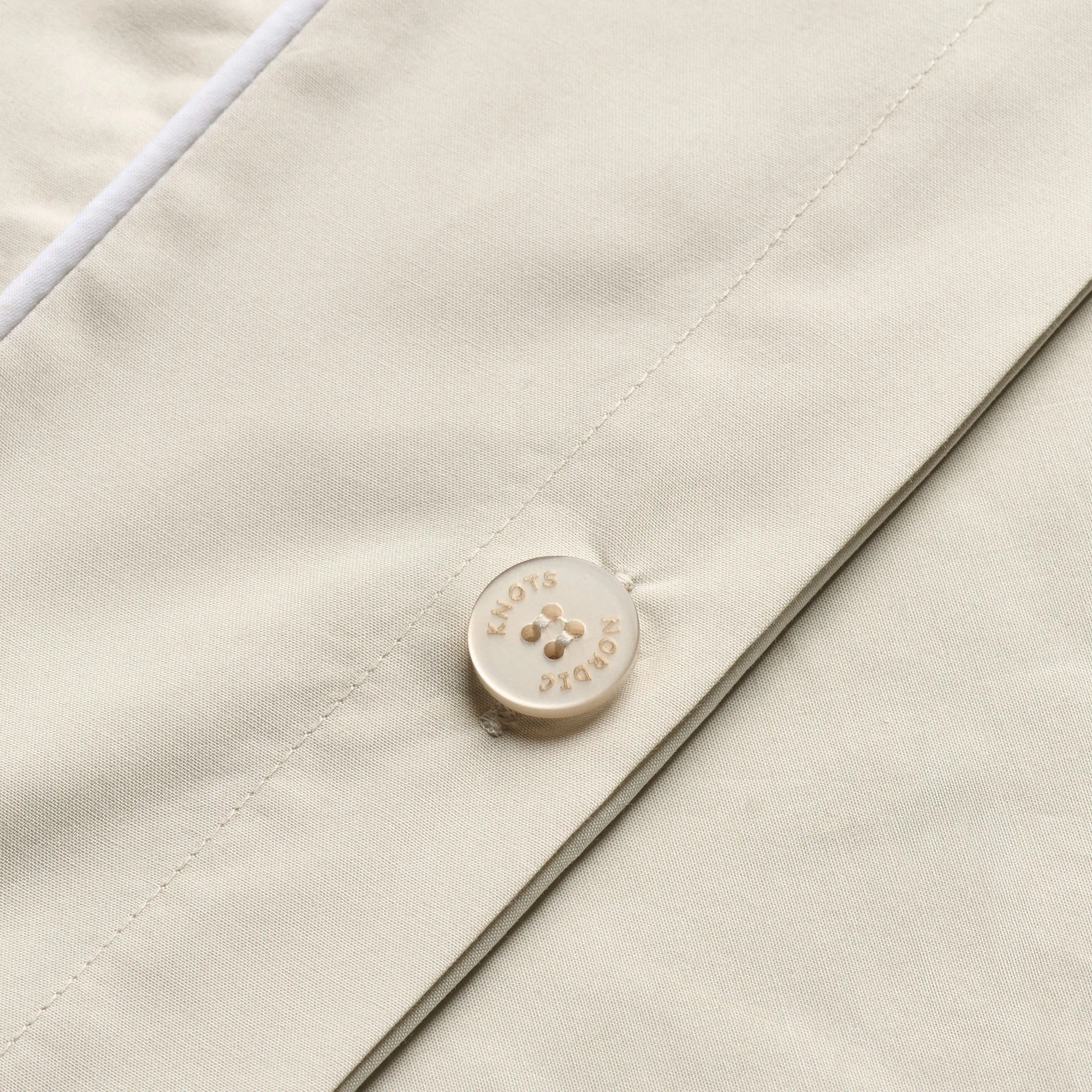 Percale Sand/White Bedding Set - 5