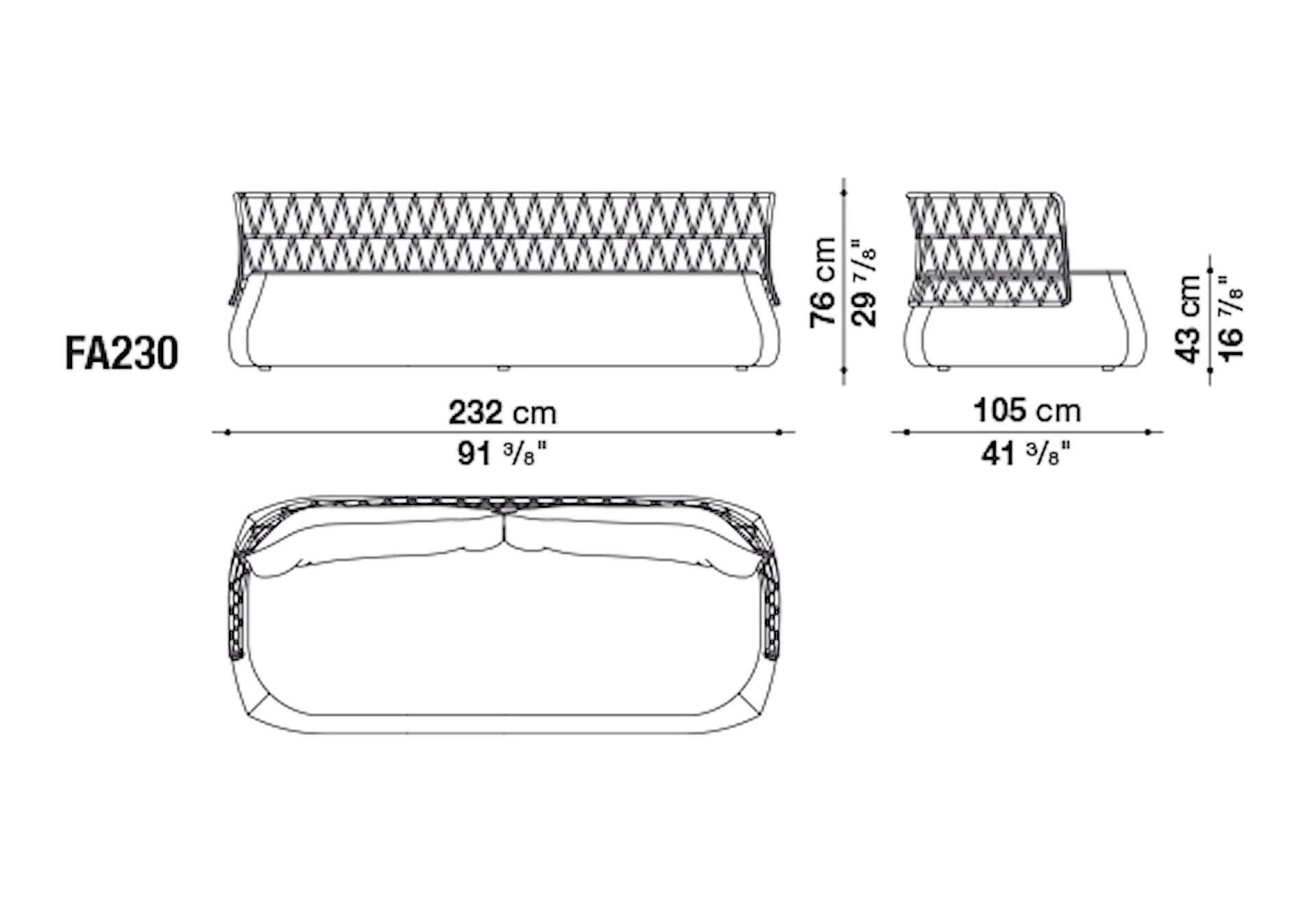 Fat-Sofa Outdoor FA230 - B&B Italia - Patricia Urquiola - NO GA