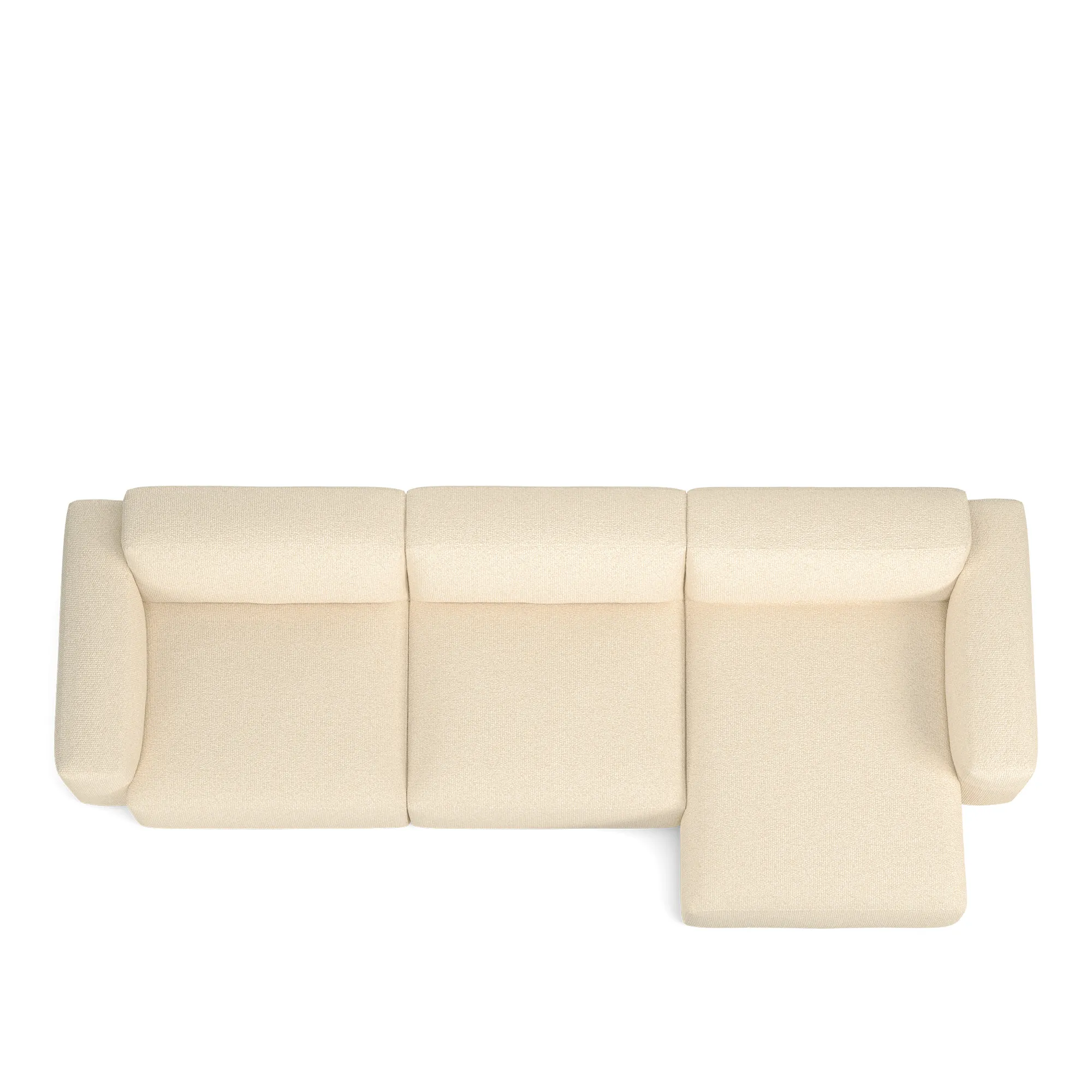 Brick 3-Seater Chaise Lounge Right - 8