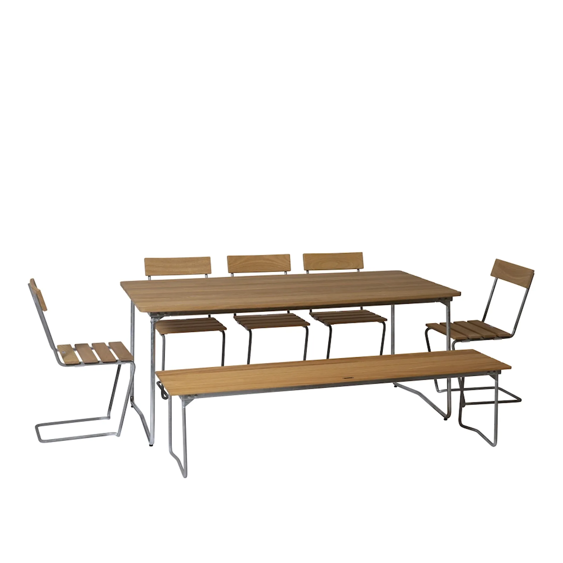 The Classic Series - B31 Table, Bench 9 & 5 pcs Chair 1 - Grythyttan Stålmöbler - NO GA