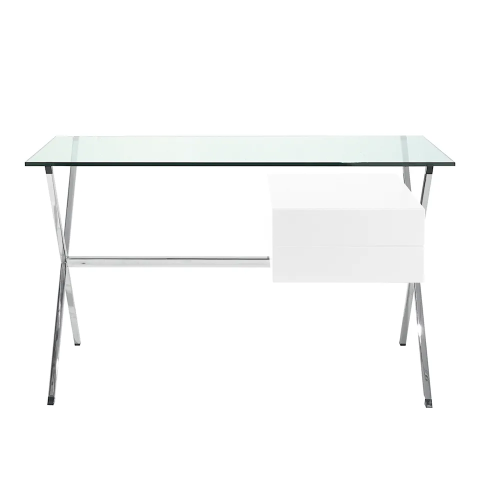 Franco Albini Mini Desk, Vitlackad modul med 2 lådor