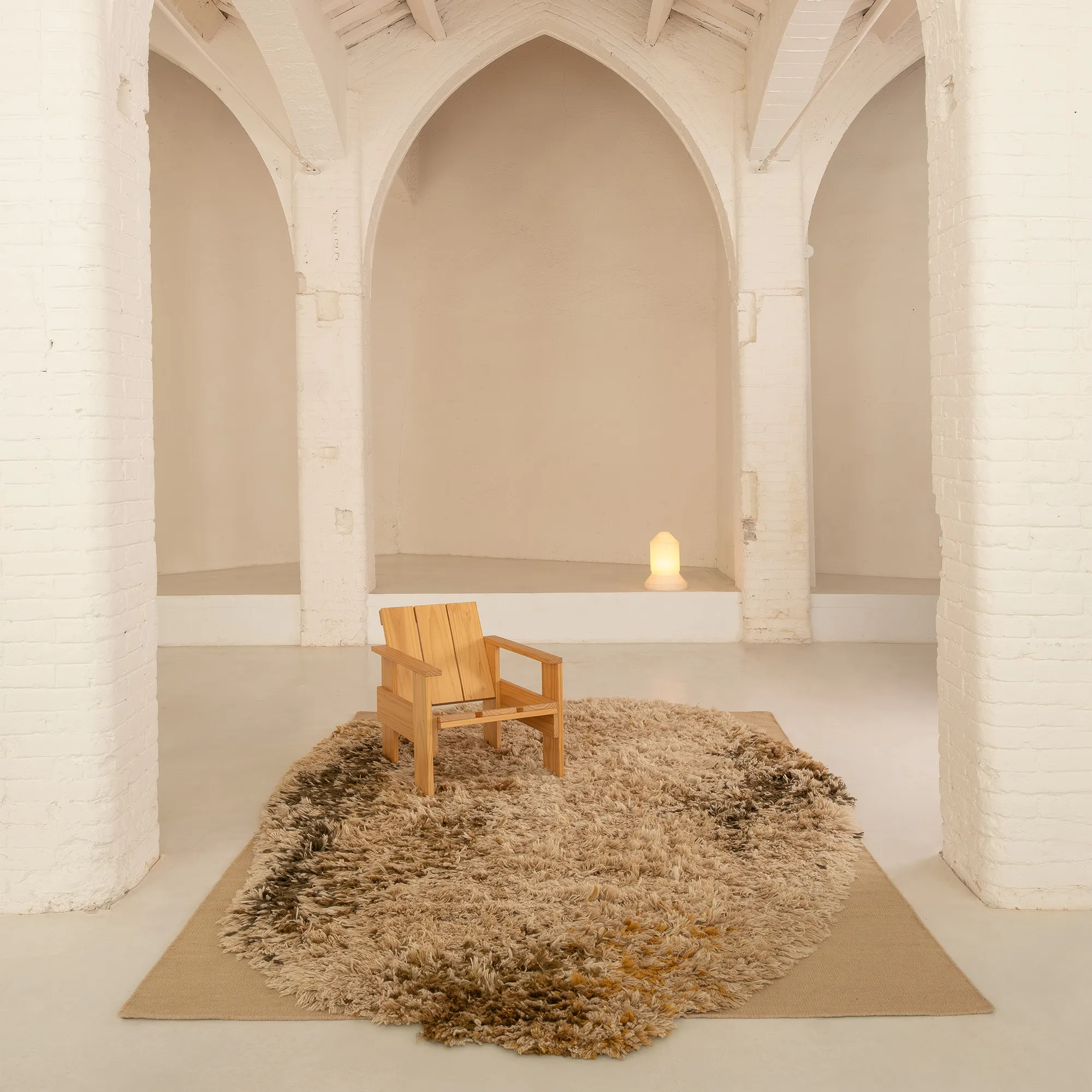 Alga uldtæppe Ochre - 5
