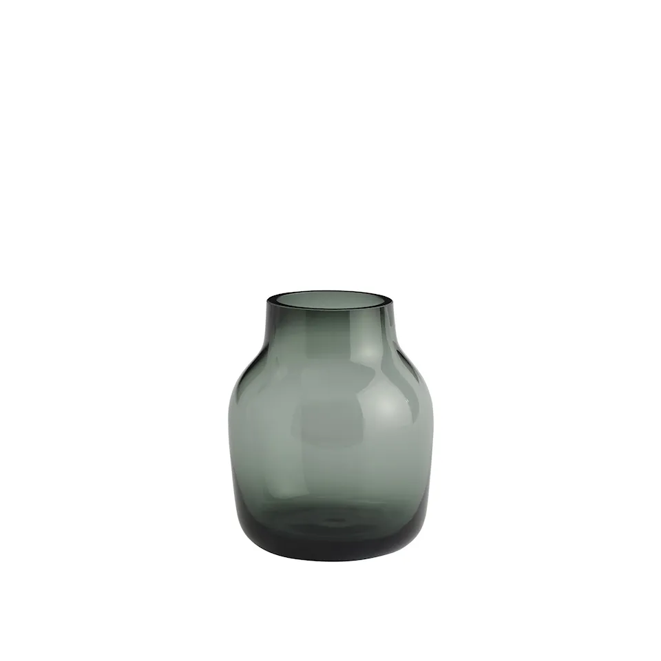 Silent vase 11 cm dark green