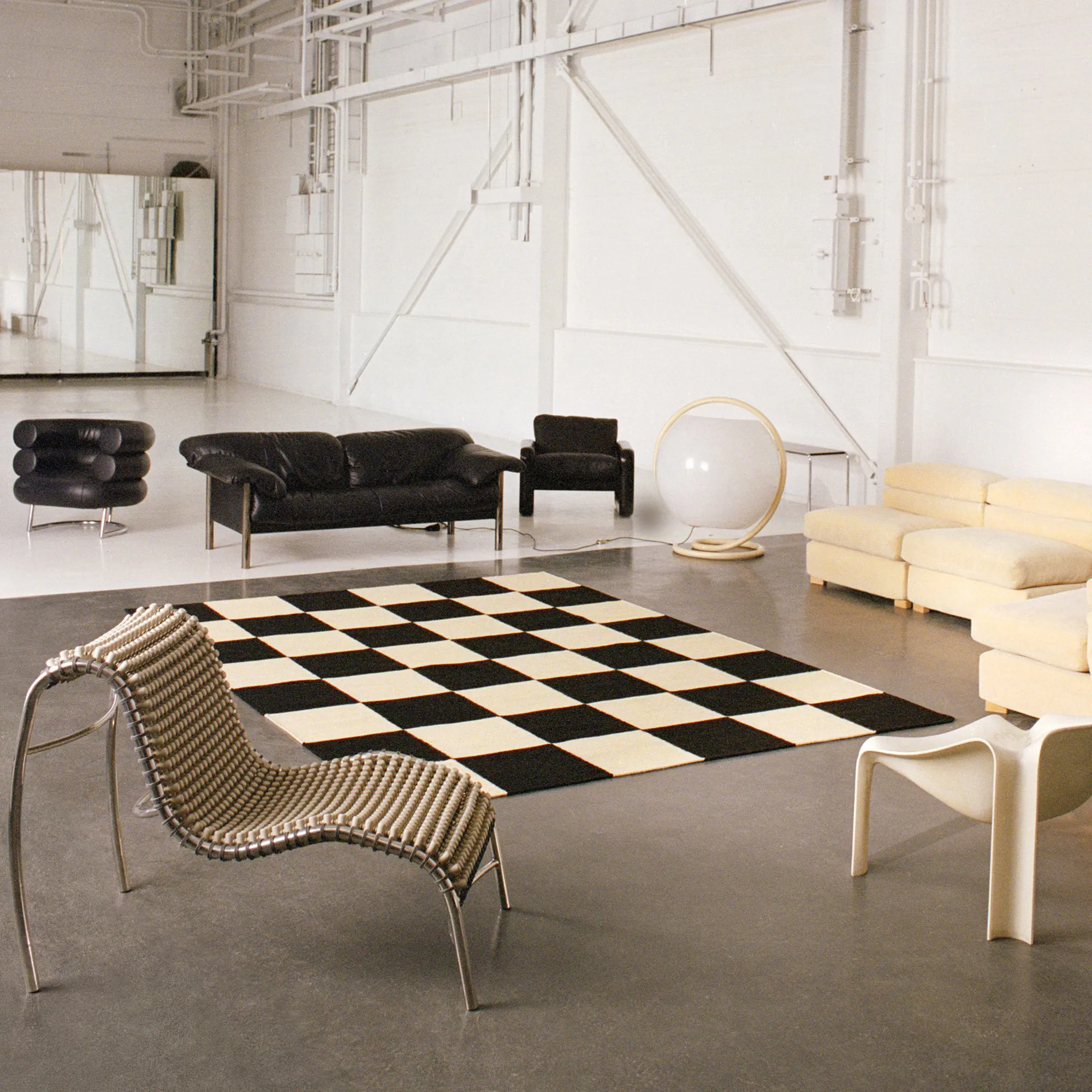 Square Black/Cream villamatto - 4