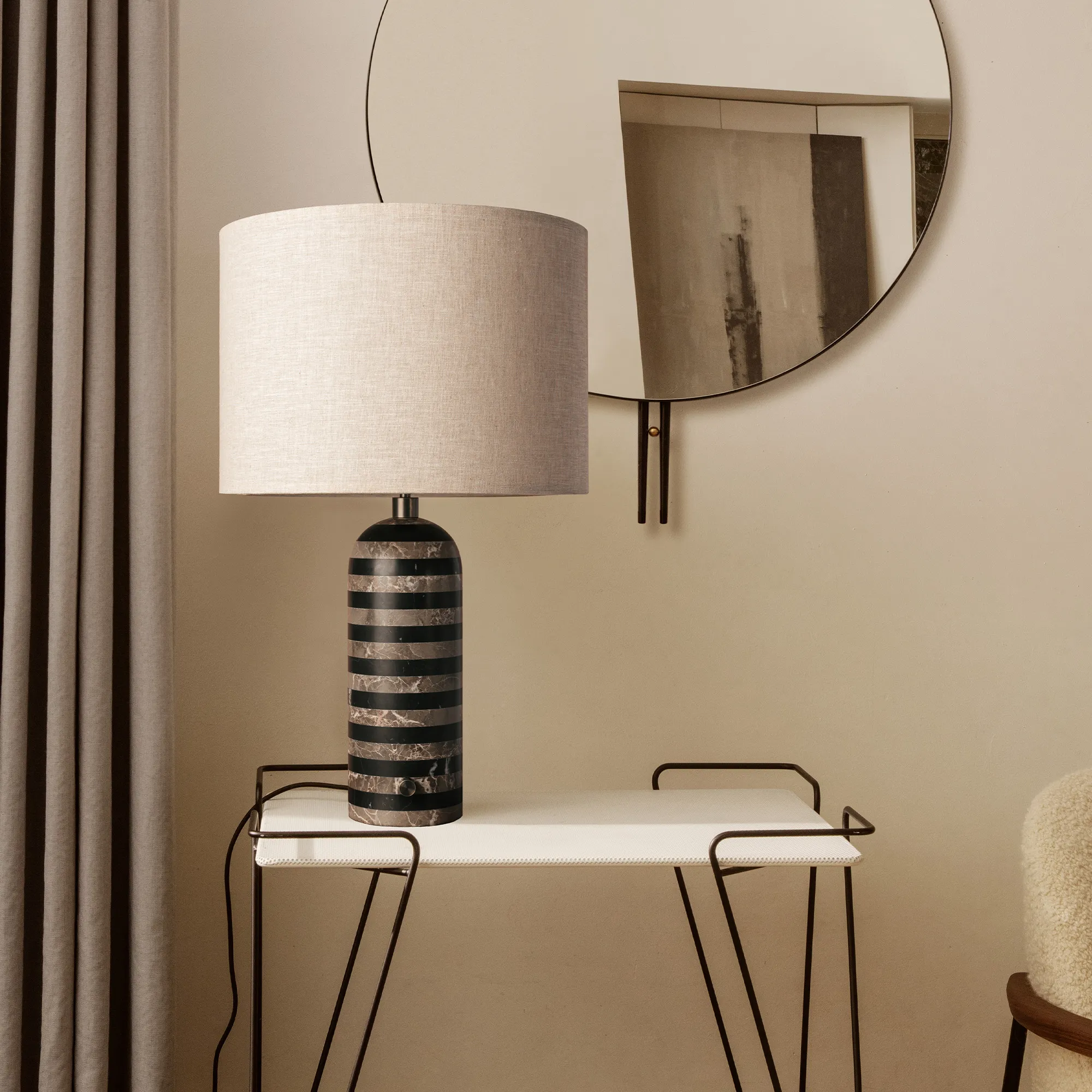 Gravity Table Lamp Small Grey Marble - 7