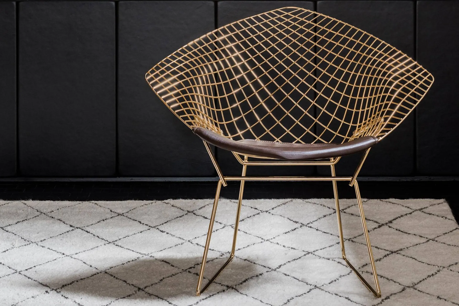 Bertoia Diamond Chair - Gold - Knoll - Harry Bertoia - NO GA