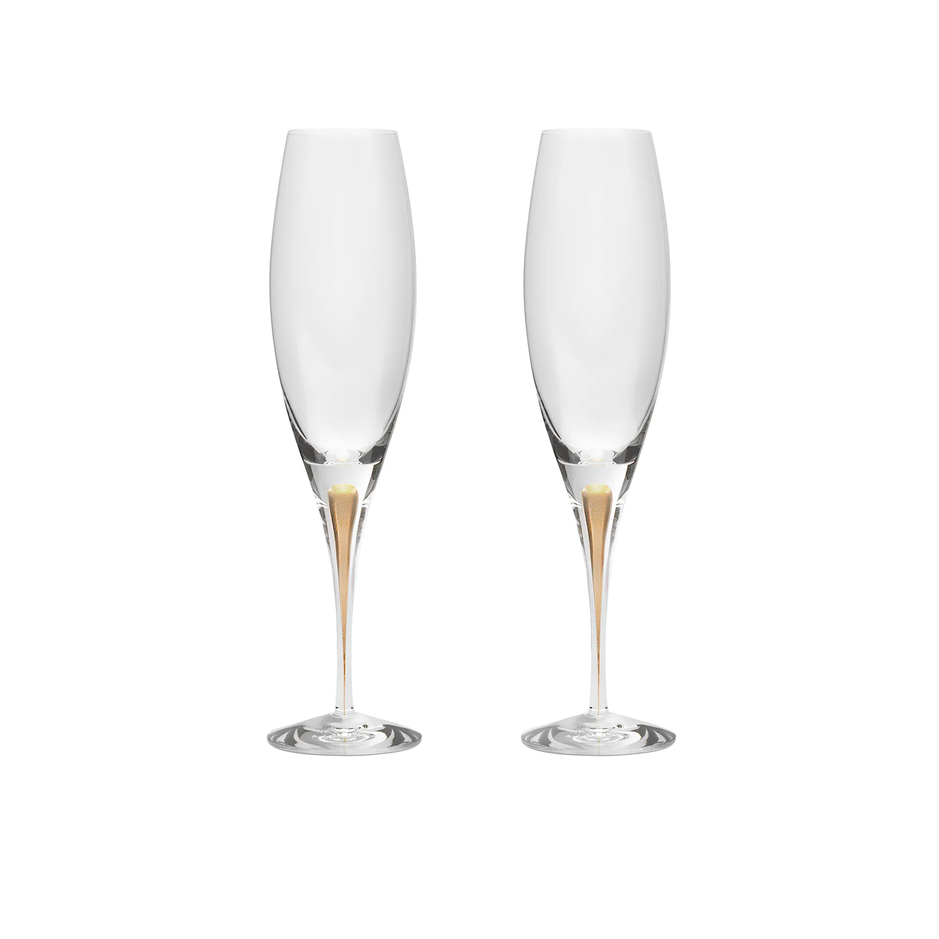 Intermezzo Gold Champagne 26 cl - Set of 2 - Orrefors - NO GA