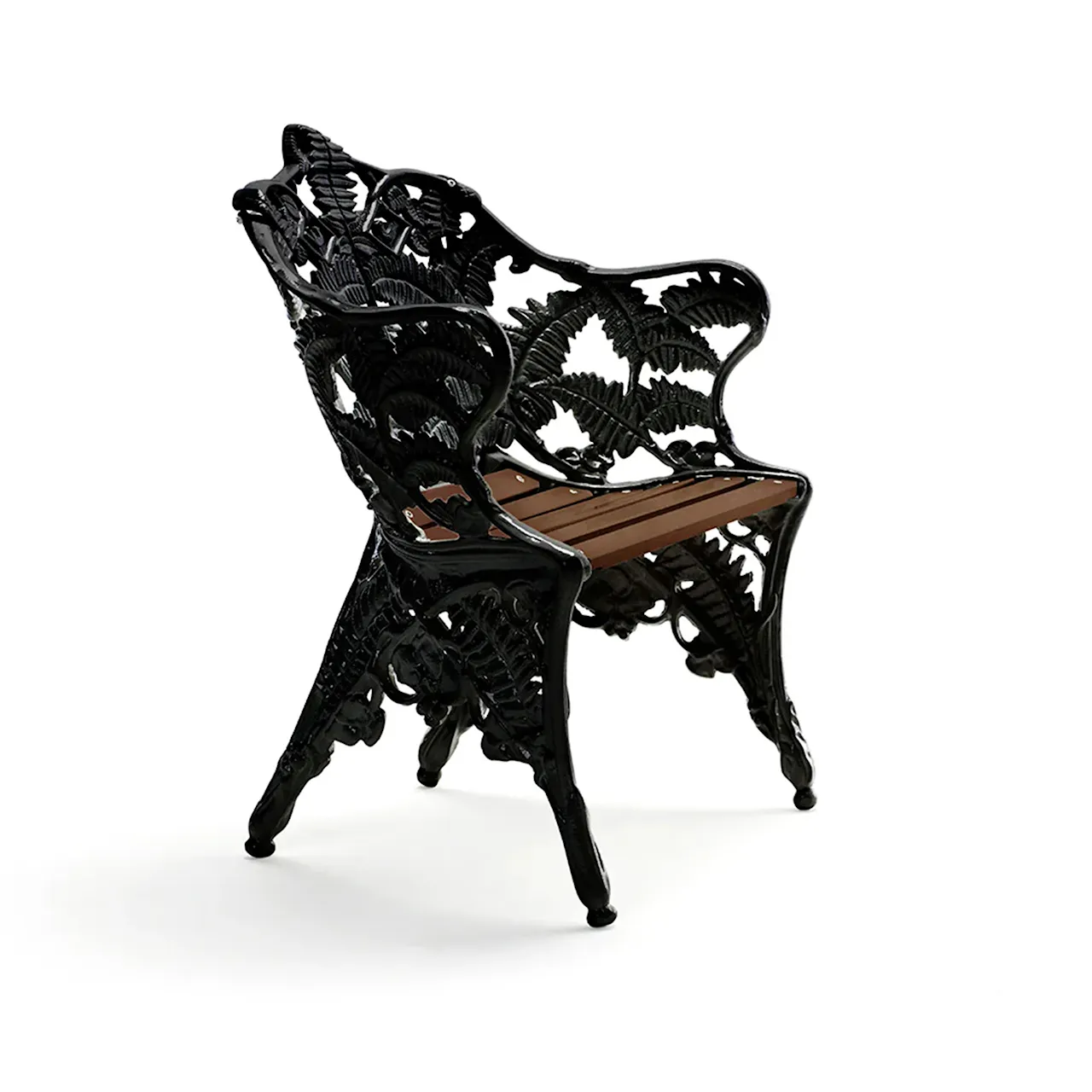 Armchair Classic - Oiled Mahogany/Black Lacquered Aluminium