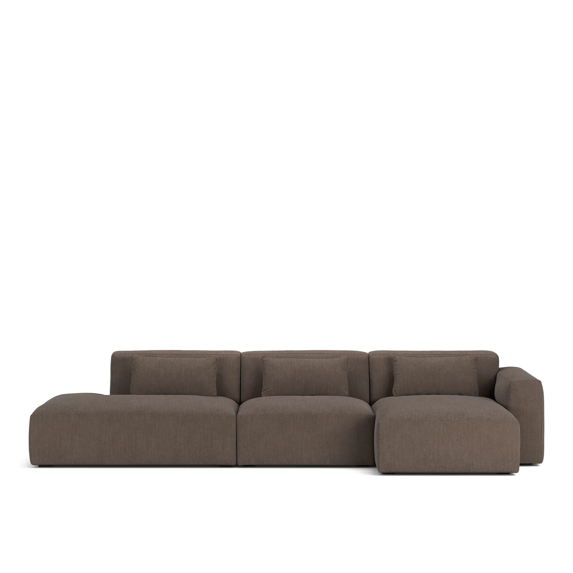 Brick 3-Seater Chaise Lounge Open End Left - 9