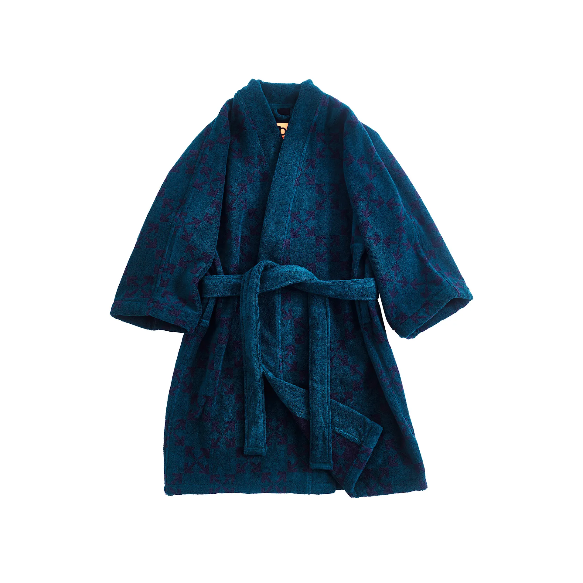 Arrow Pattern Bathrobe - Dark Irish Aubergine - Virgil Abloh - NO GA