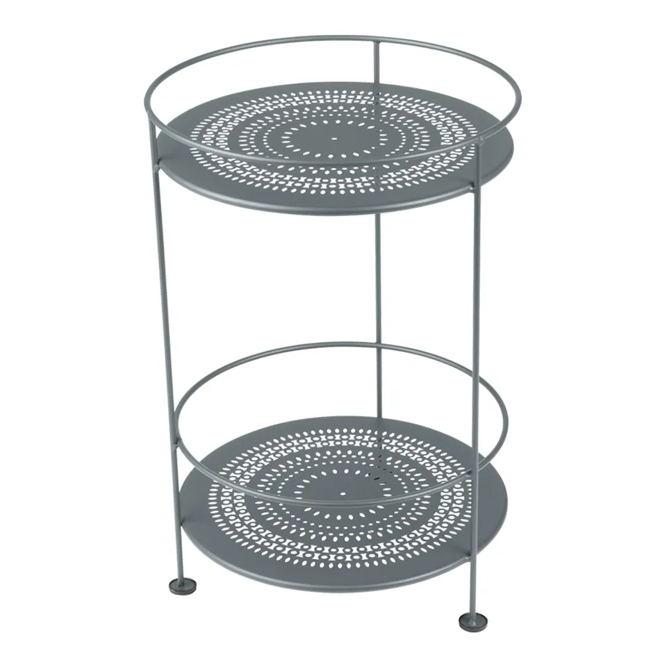 Guinguette Side Table With Perforated Double Top Storm Grey 26