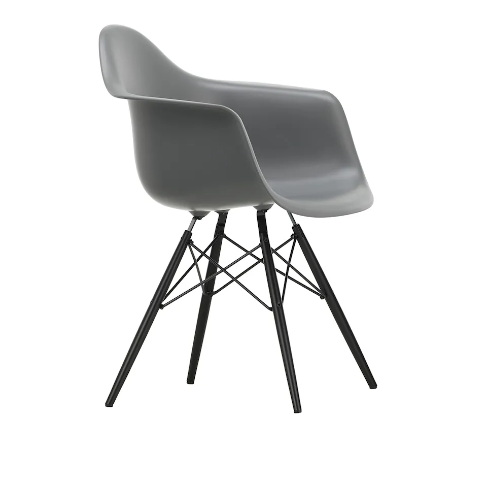 Eames RE Plastic Armchair DAW ruokapöydän tuoli Black Maple